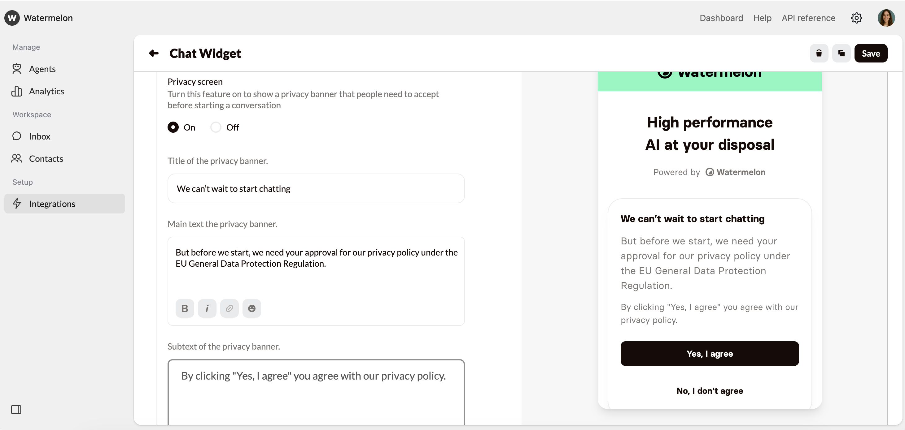 Attract Privacy Screen