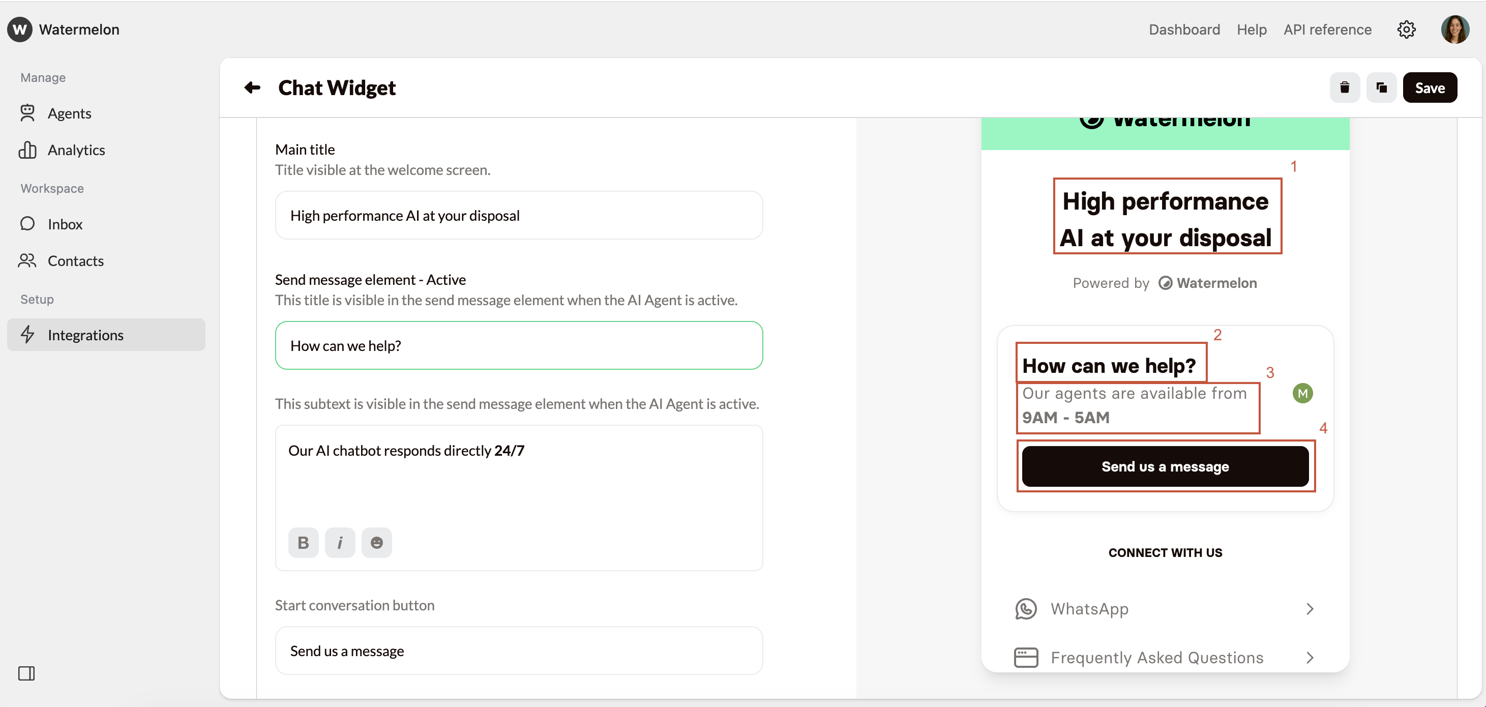 Attract Welcome Screen Settings