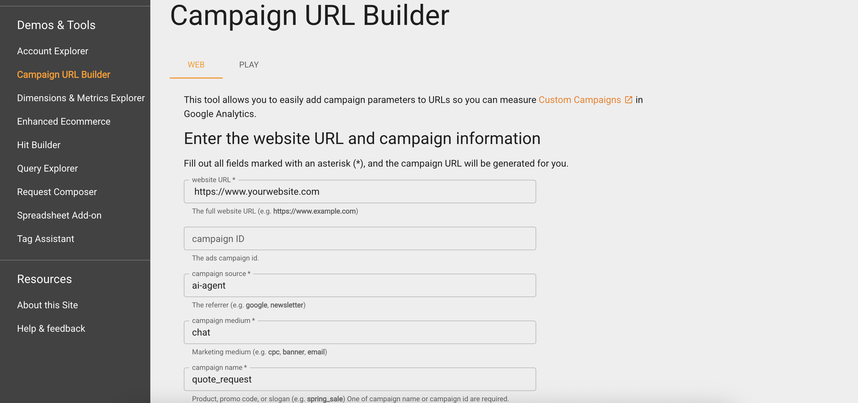 Analytics Guides Create Utm