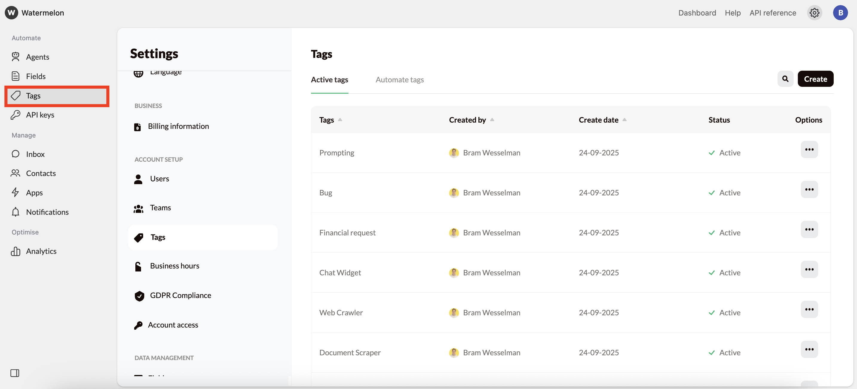 Create Tags Settings1 Pn