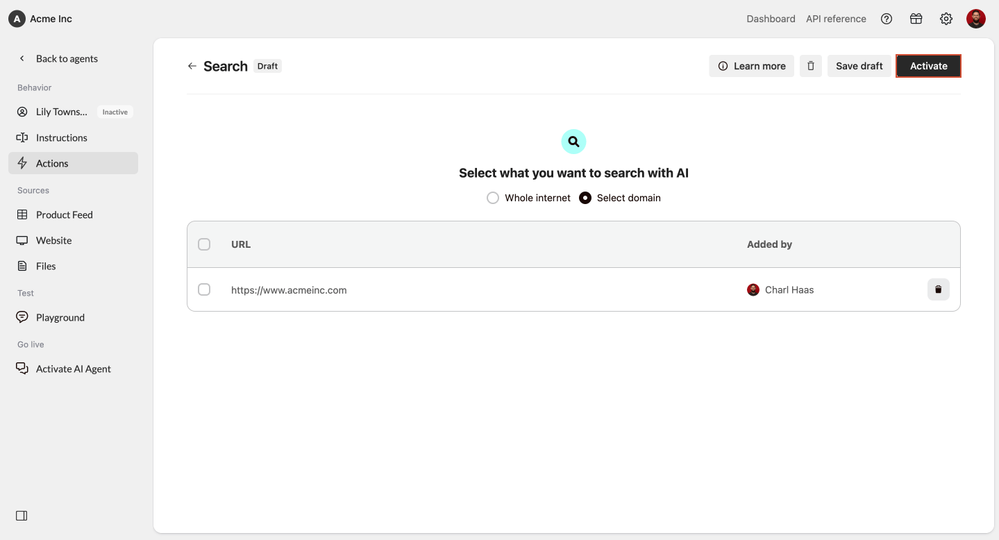 Actions Search 4