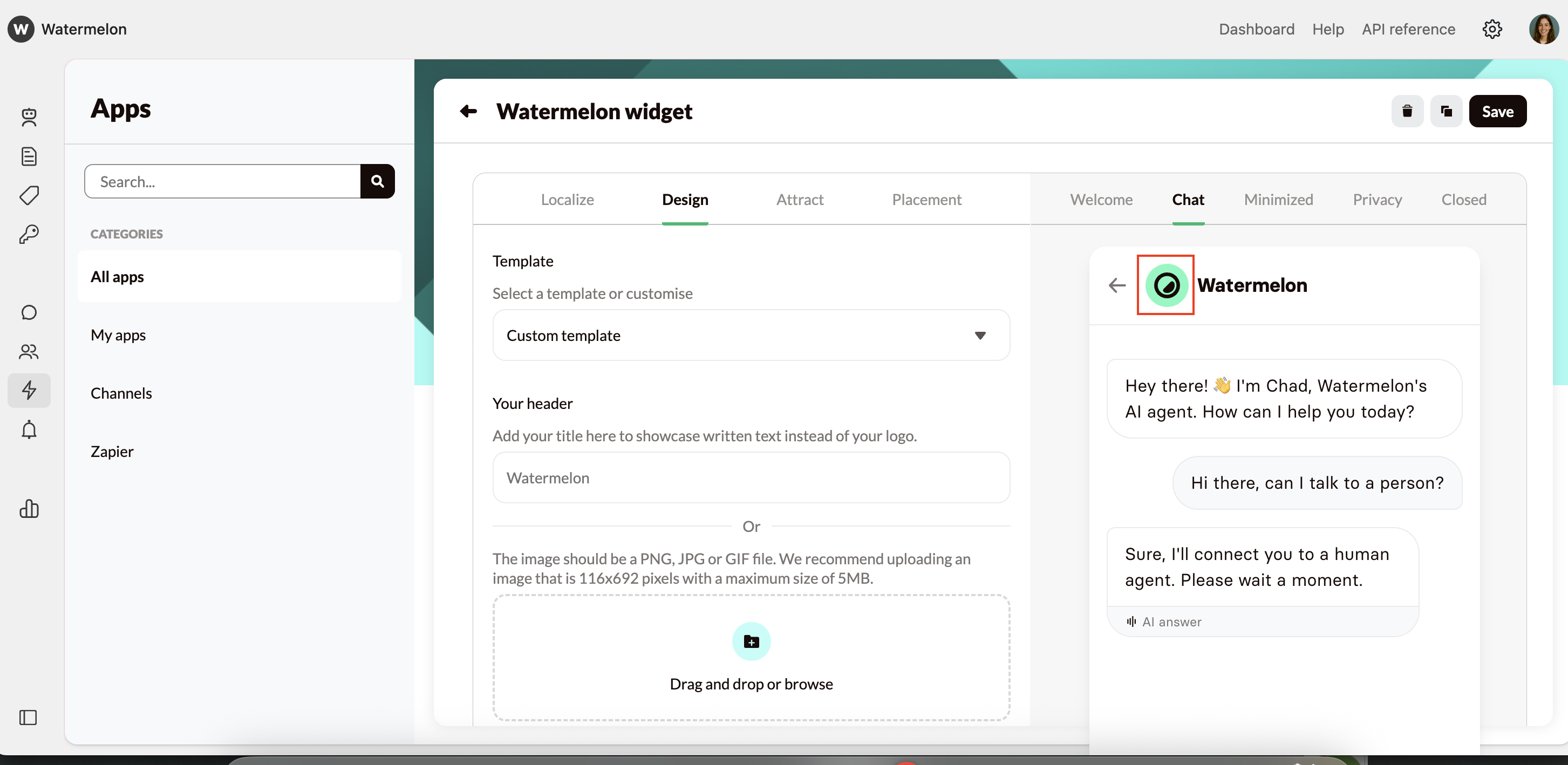 Customize Your Widget Design Brand Avatar Pn