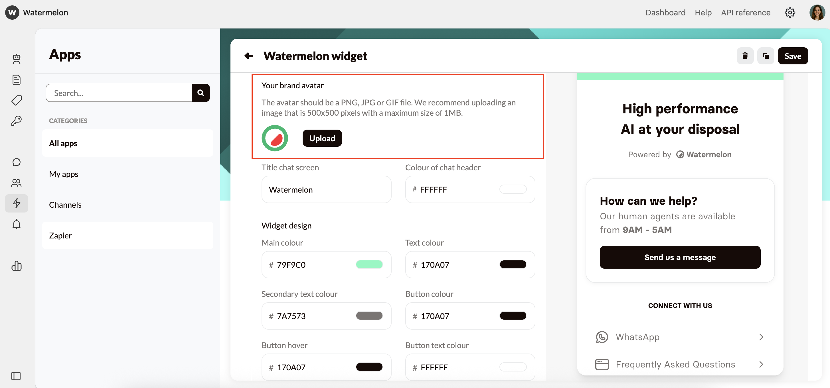 Customize Your Widget Design Brand Avatar Pn