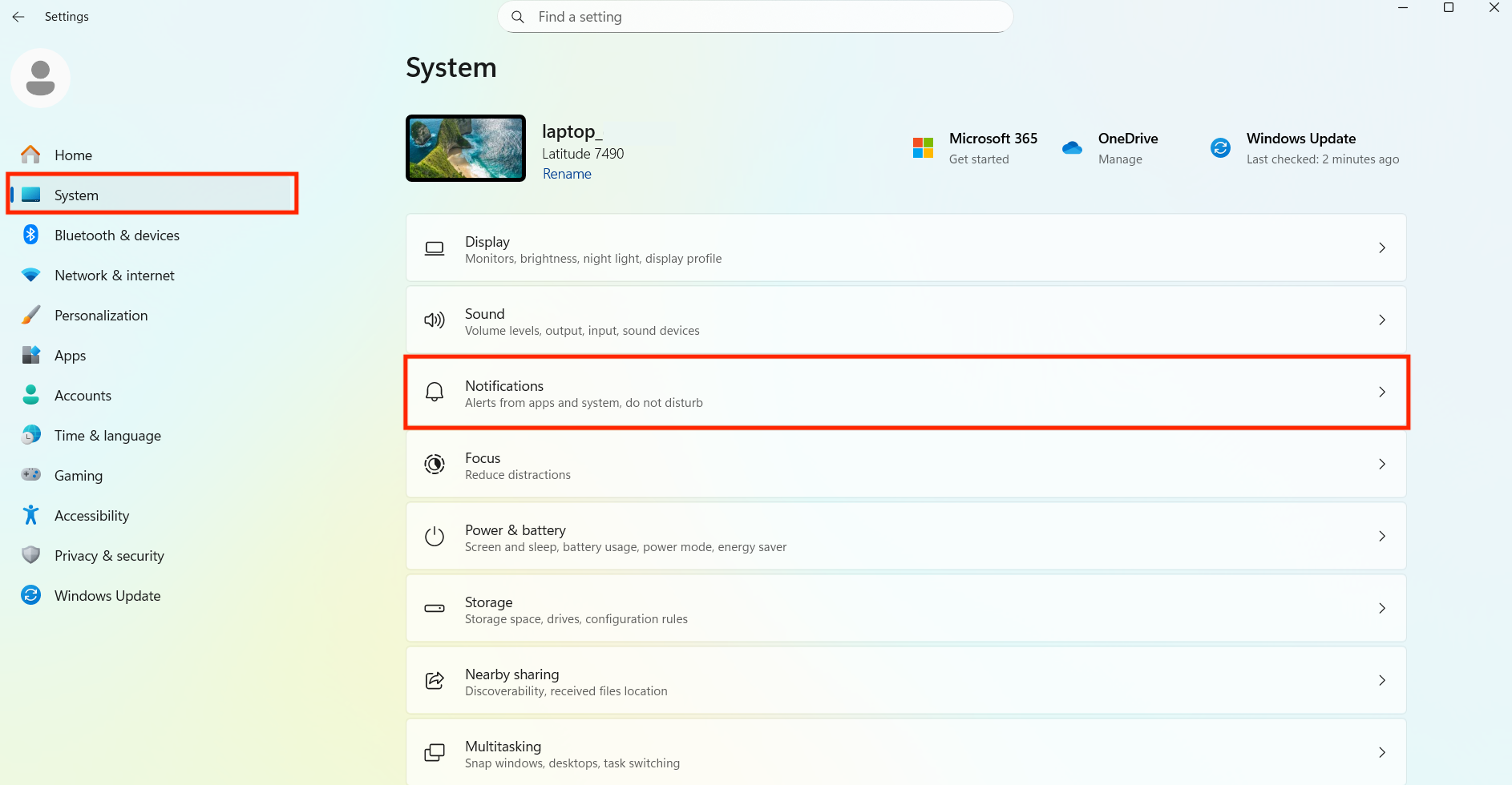 Set Up Your Notifications Windows Settings Pn