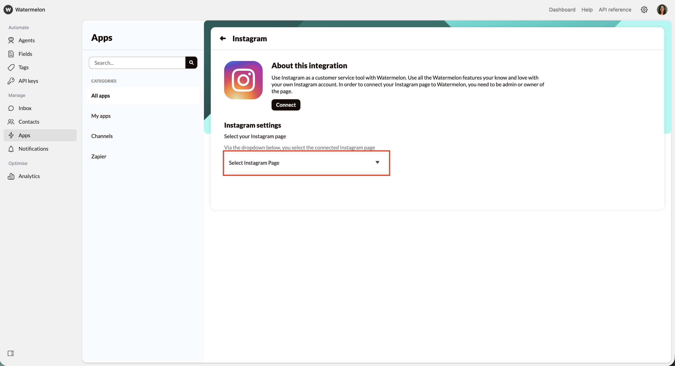 Instagram Select Page Pn