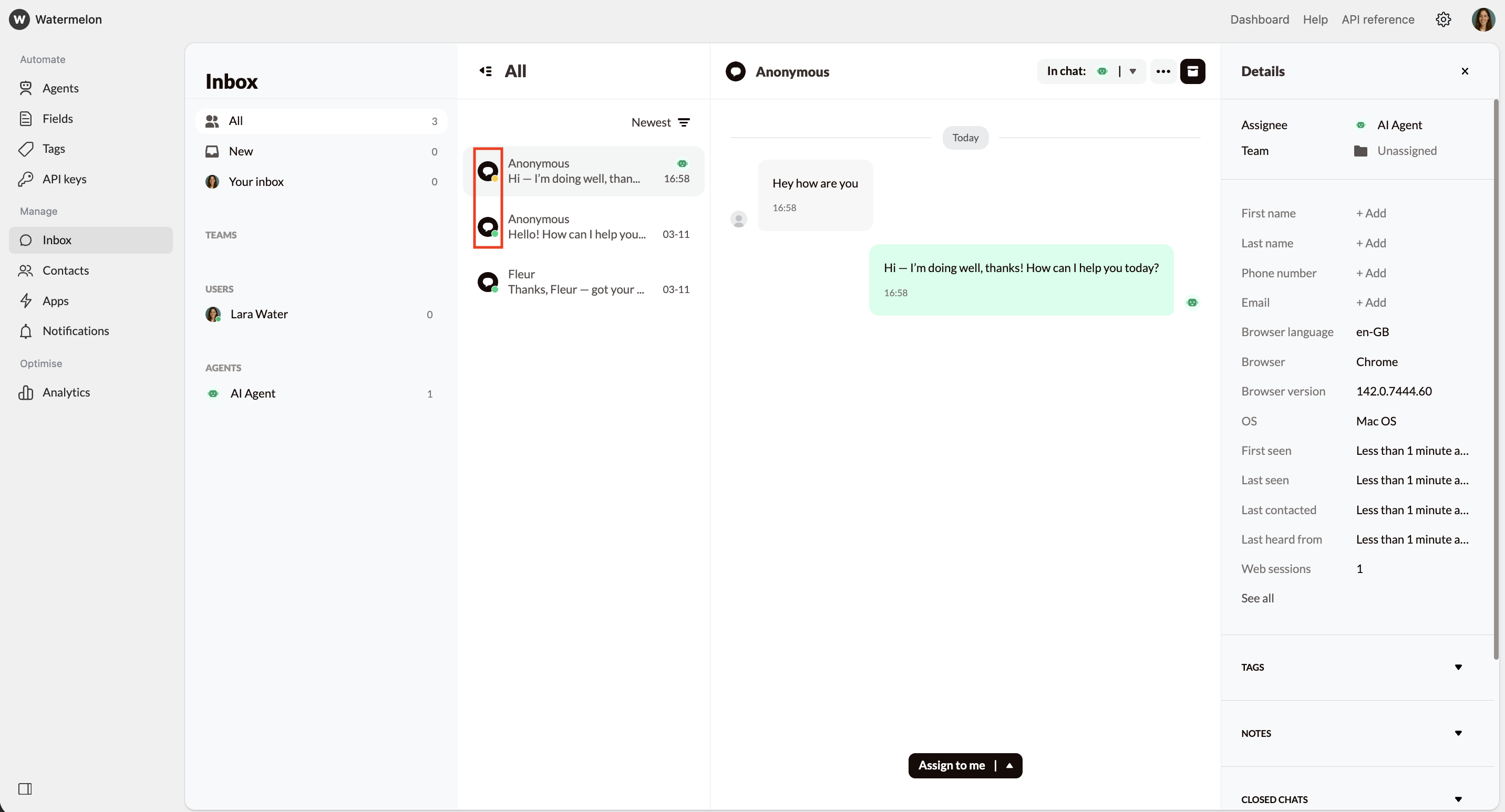 Website Visitor Status Pn