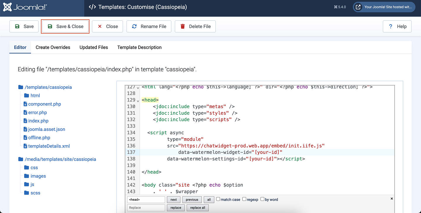 Joomla Add Code Save Pn