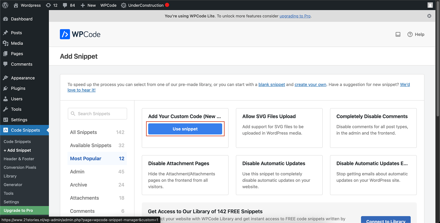 Wordpress Wp Code Add Custom Code Pn