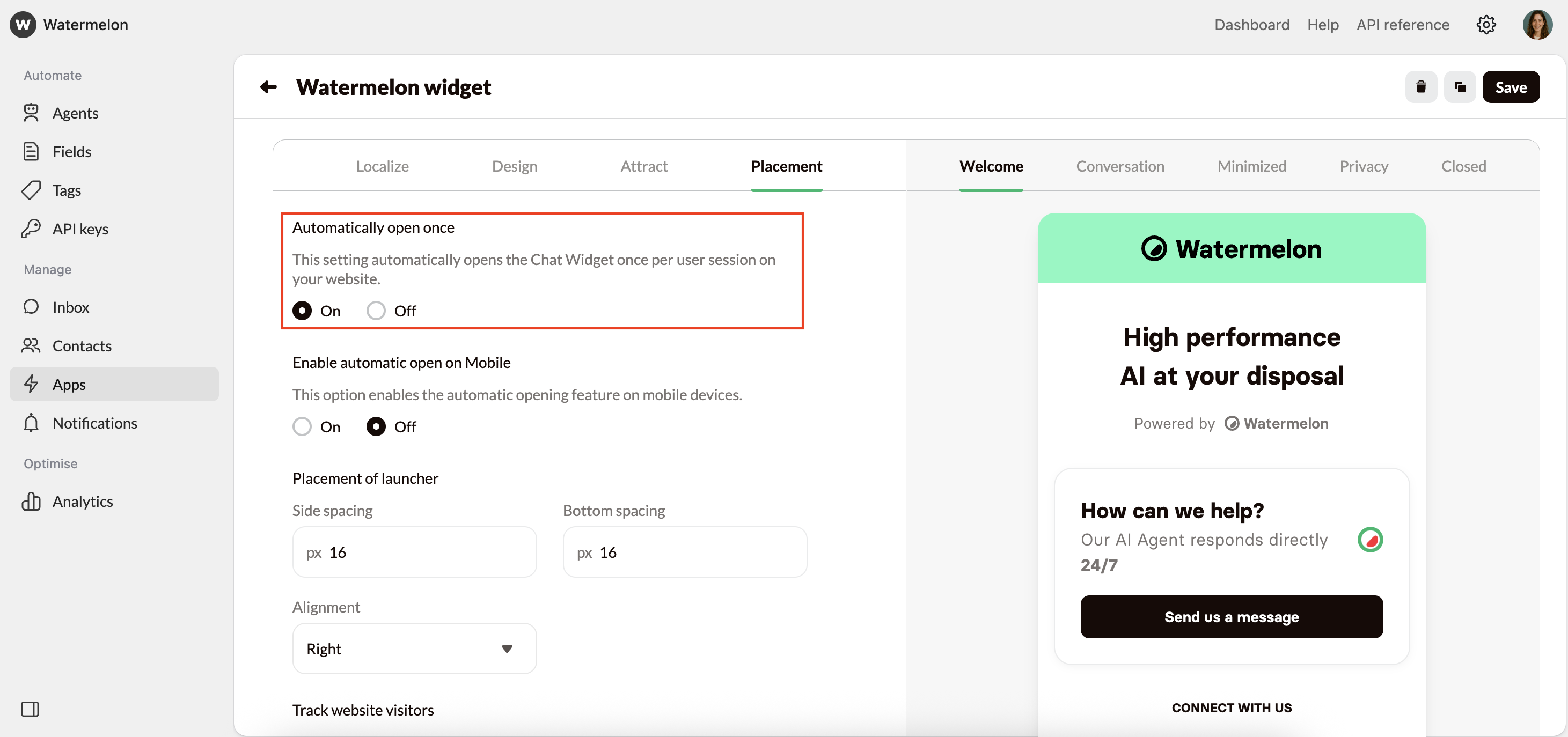 Common Use Cases Open Widget Automatically Open Once