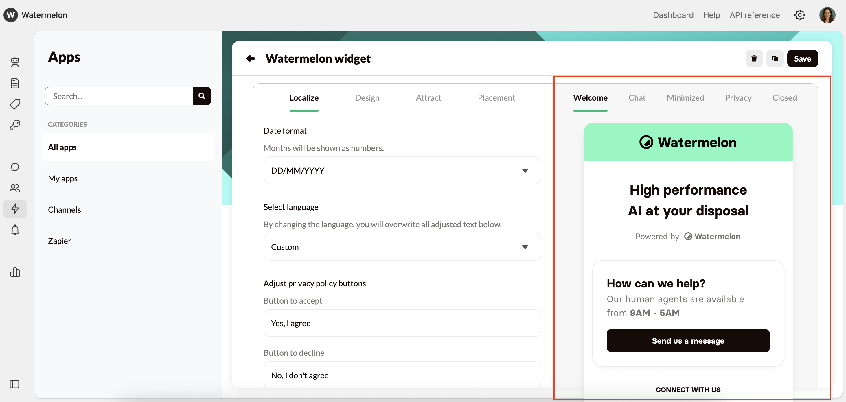 Customize Your Widget Preview Pn