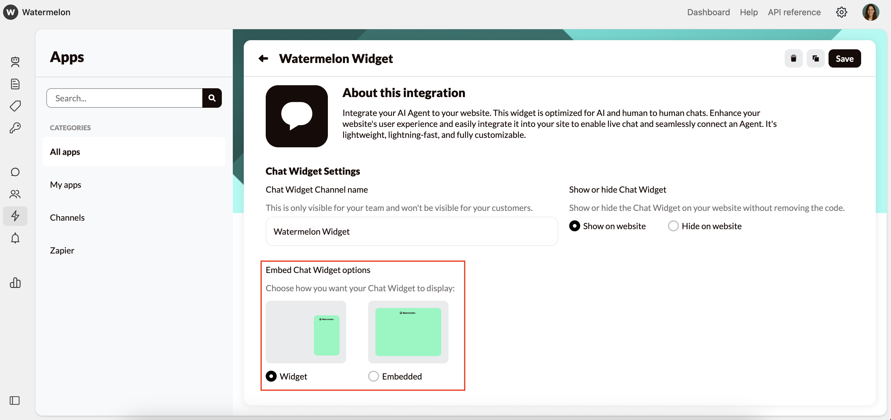 Publish Your Agent Chat Widget Settings Embed Pn
