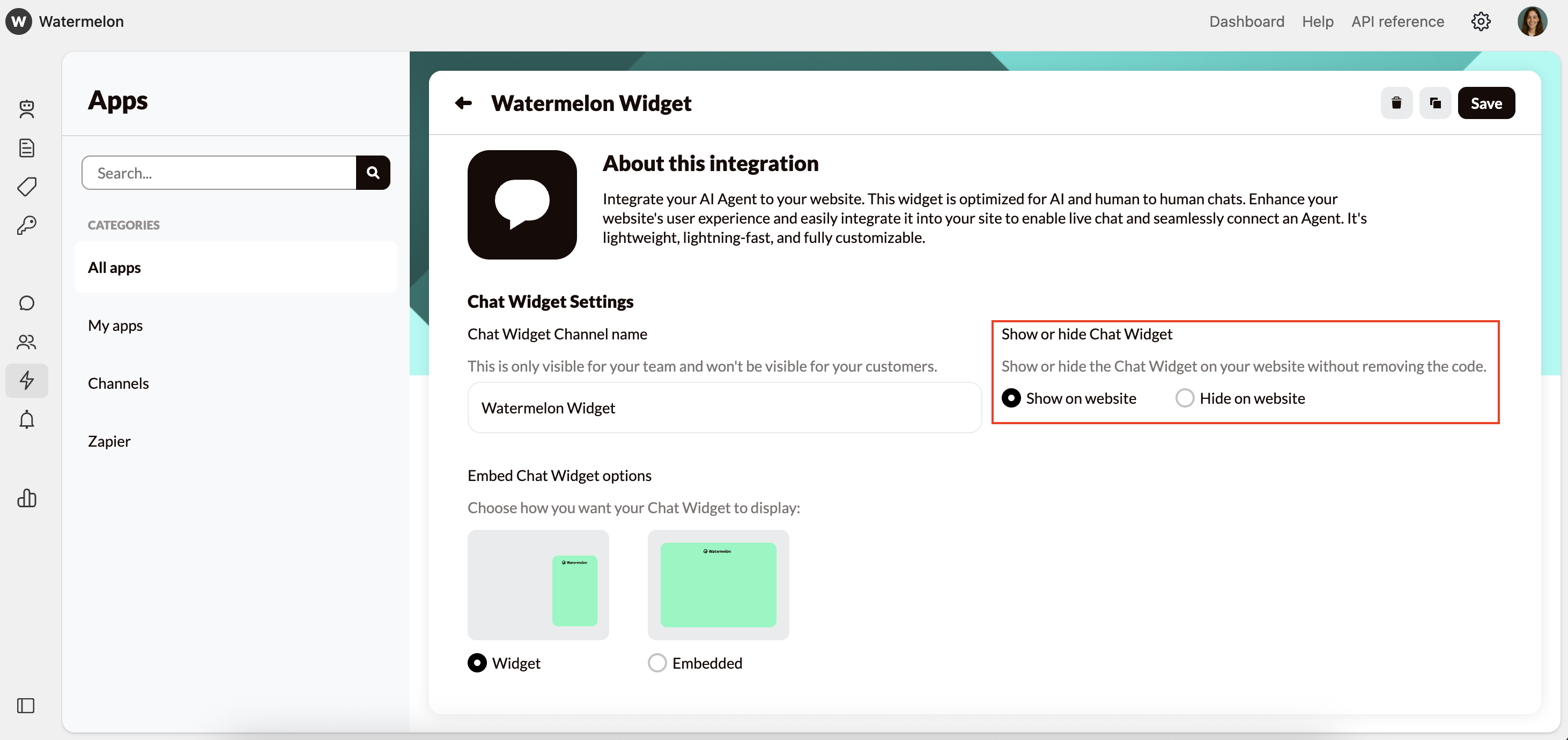 Publish Your Agent Chat Widget Settings Show Hide Pn