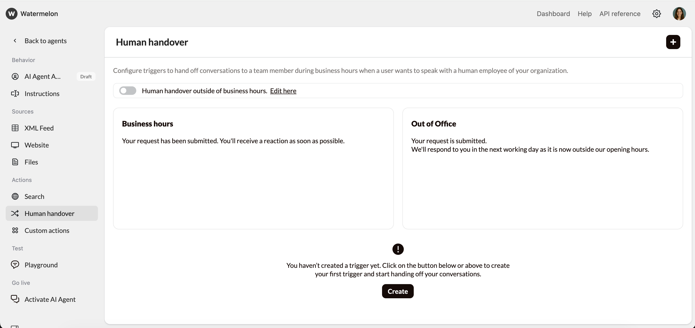 Handover Instructions