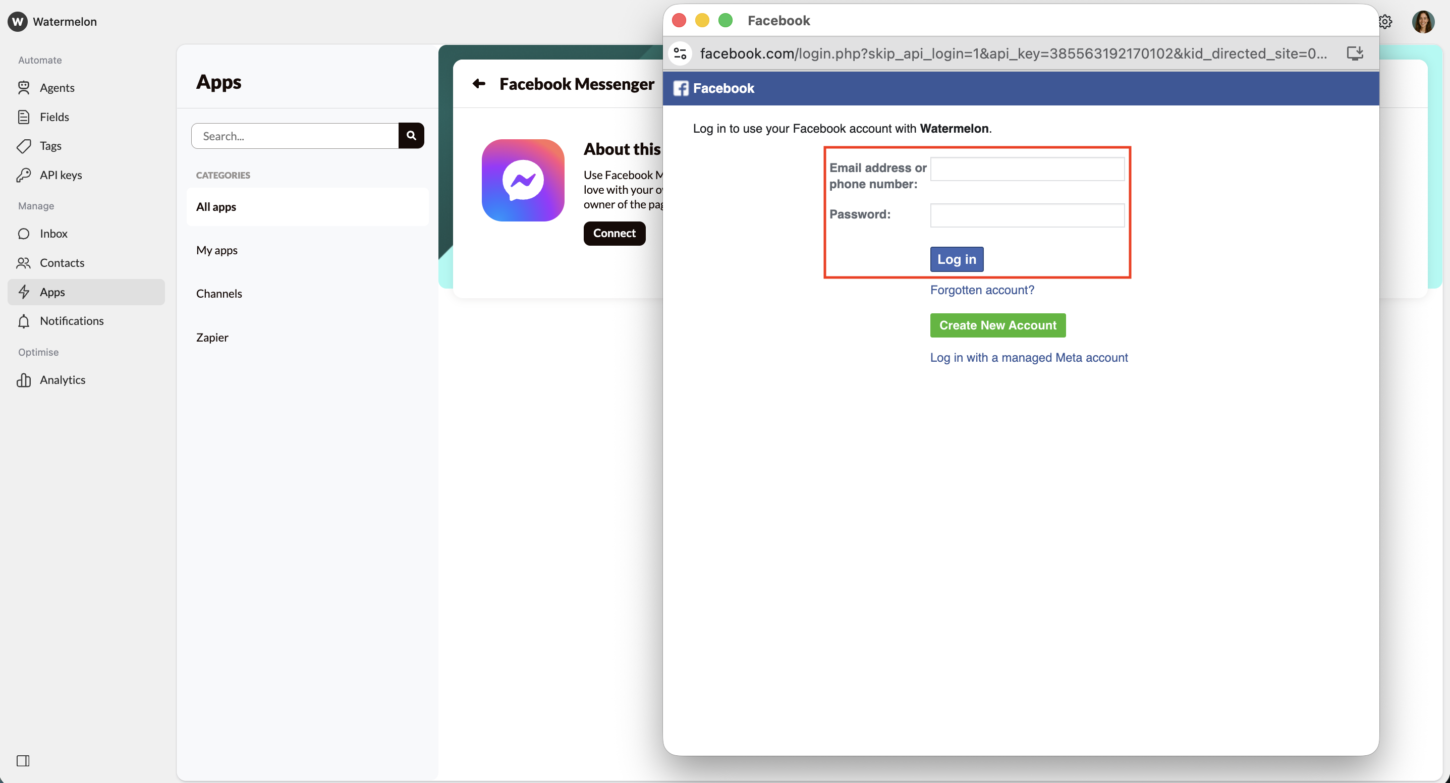 Facebook Messenger Log In Pn