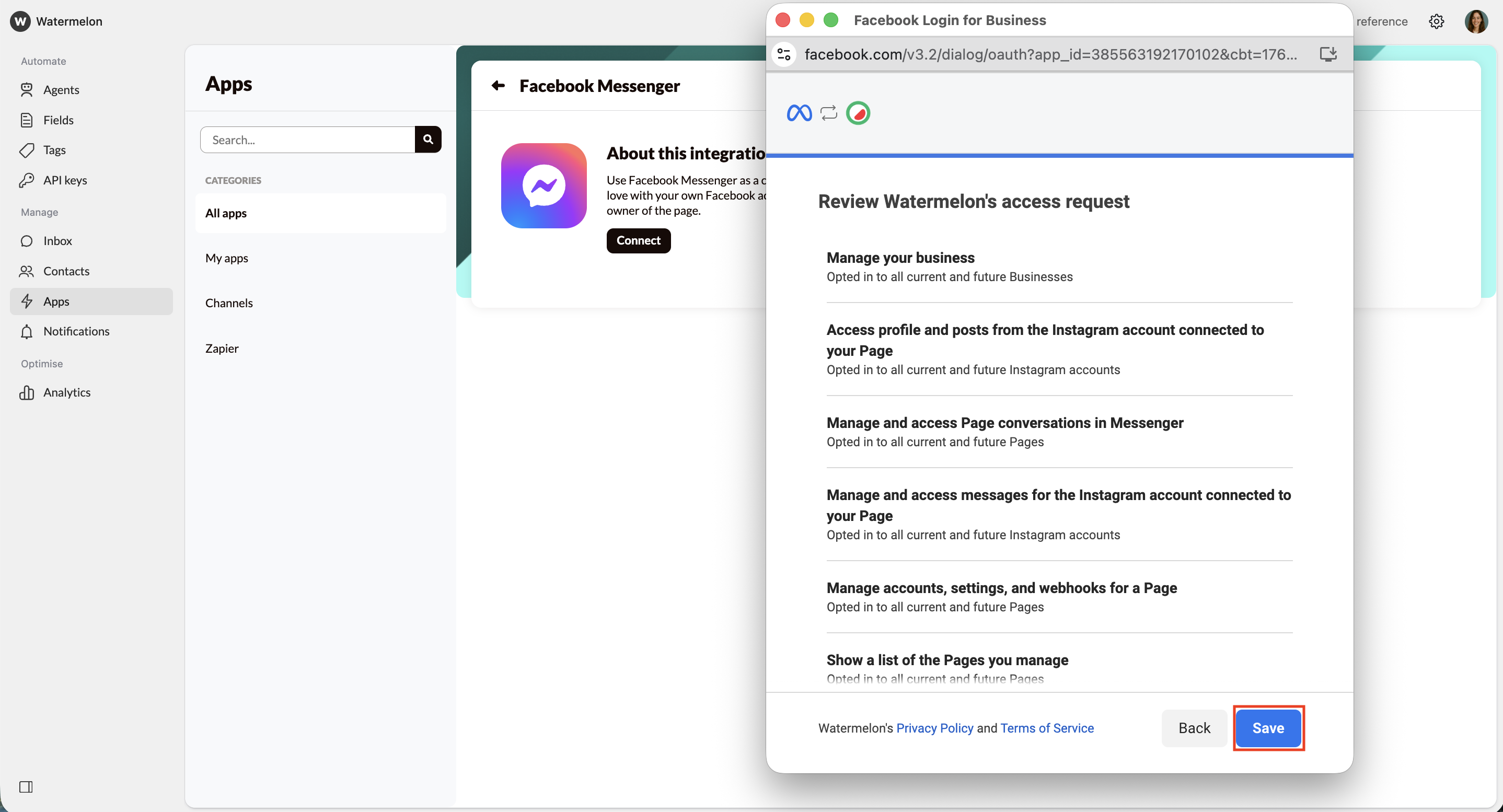 Facebook Messenger Summary Pn