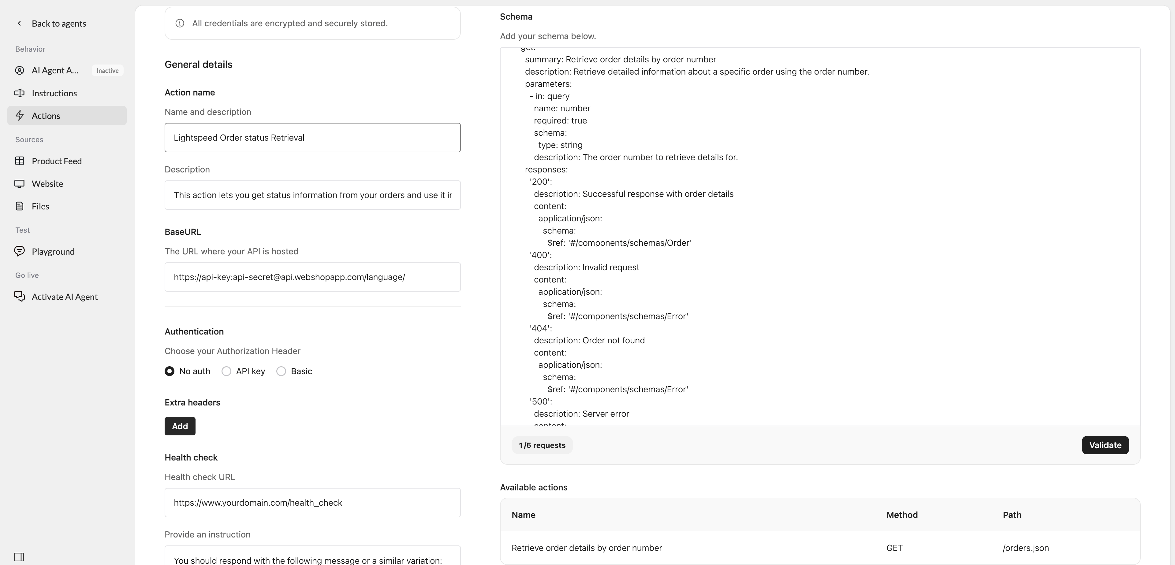 Lightspeed Action Template