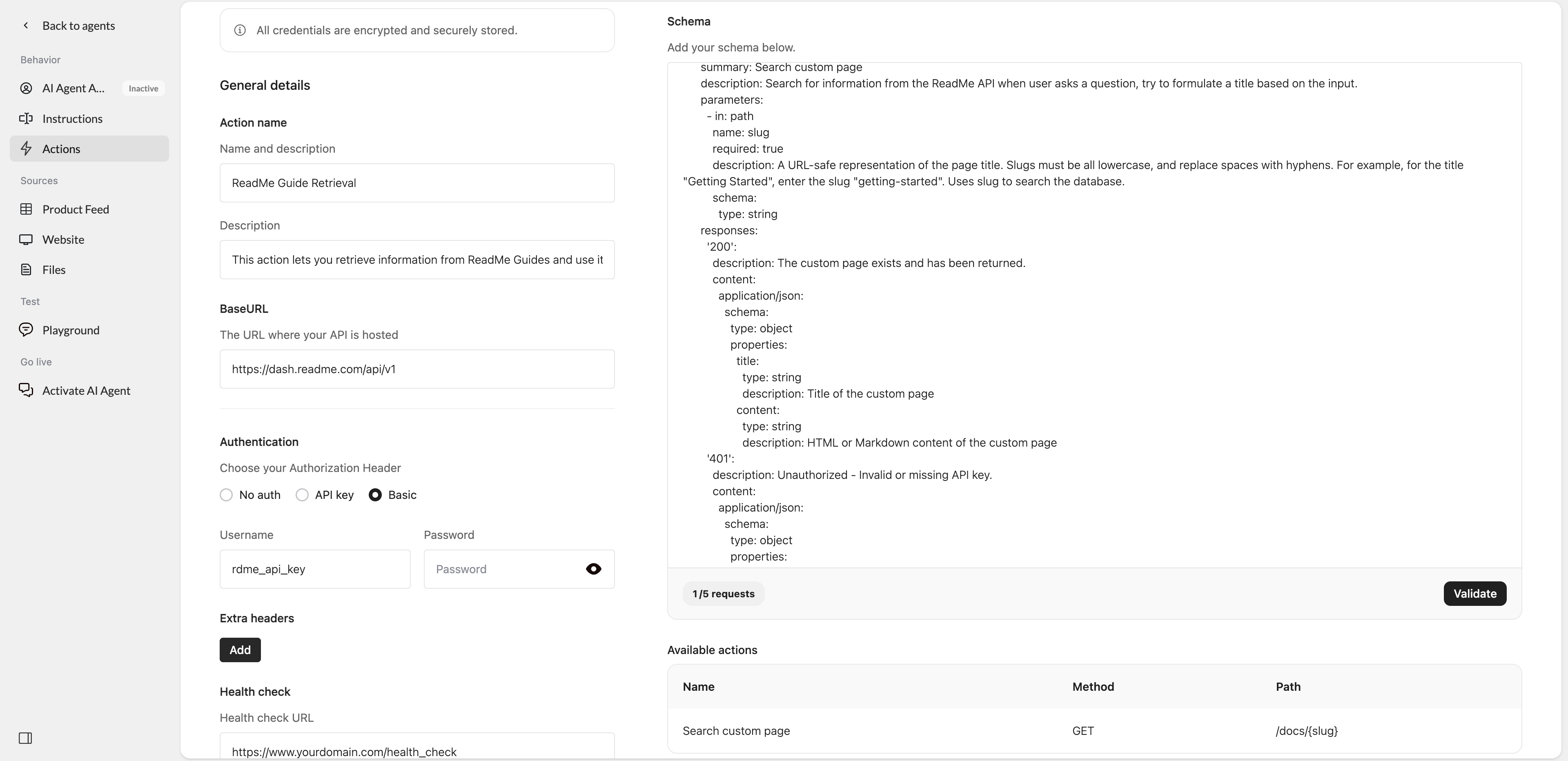 Read Me Action Template