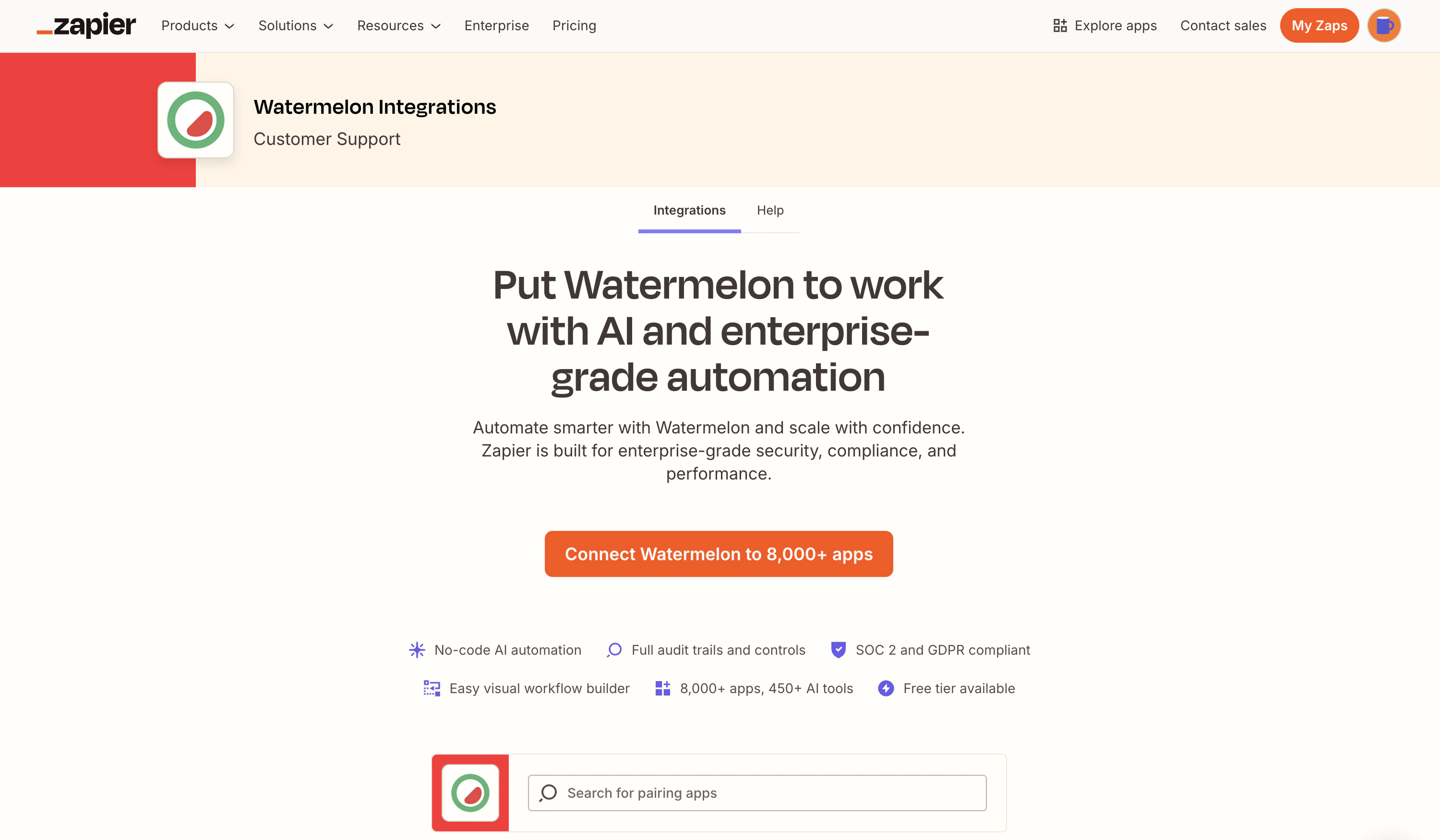 Zapier Integration Page Pn
