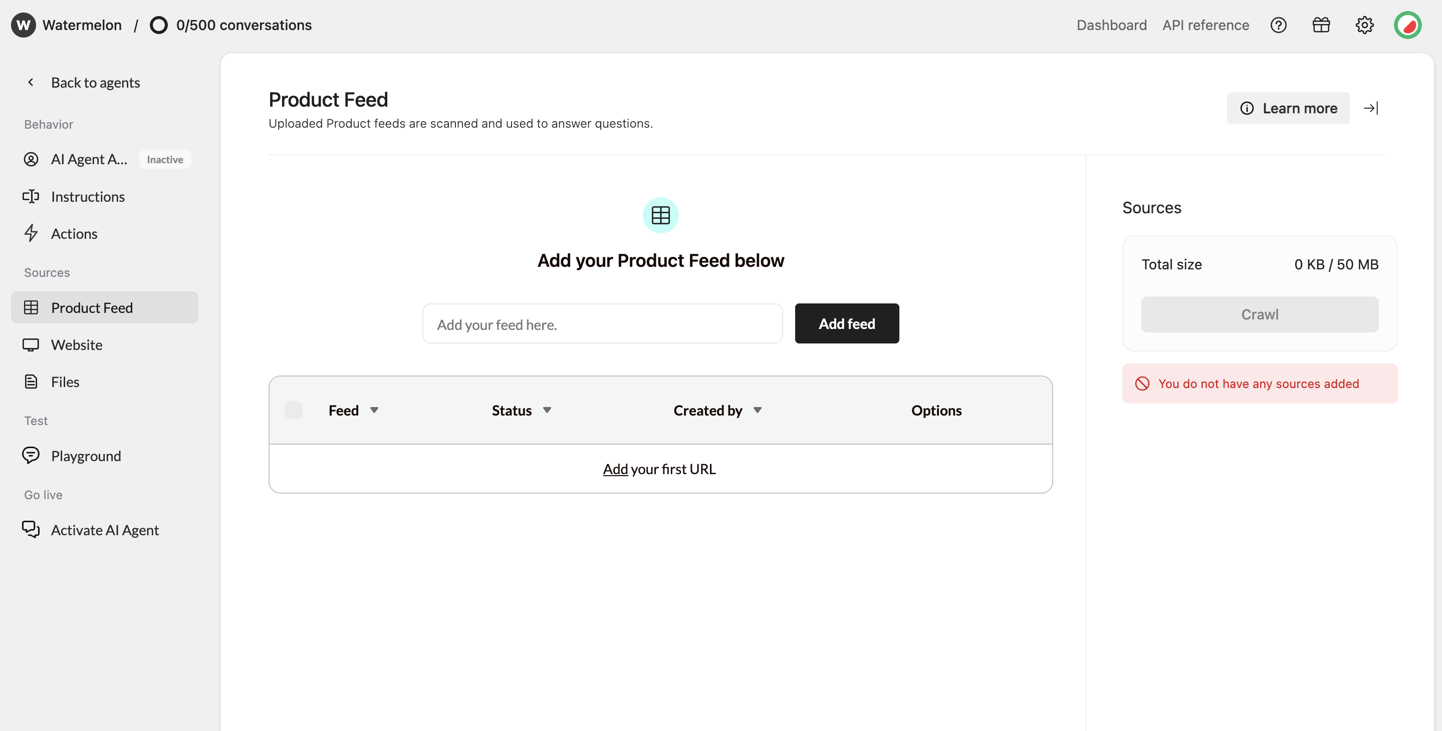 Quickstart Productfeed