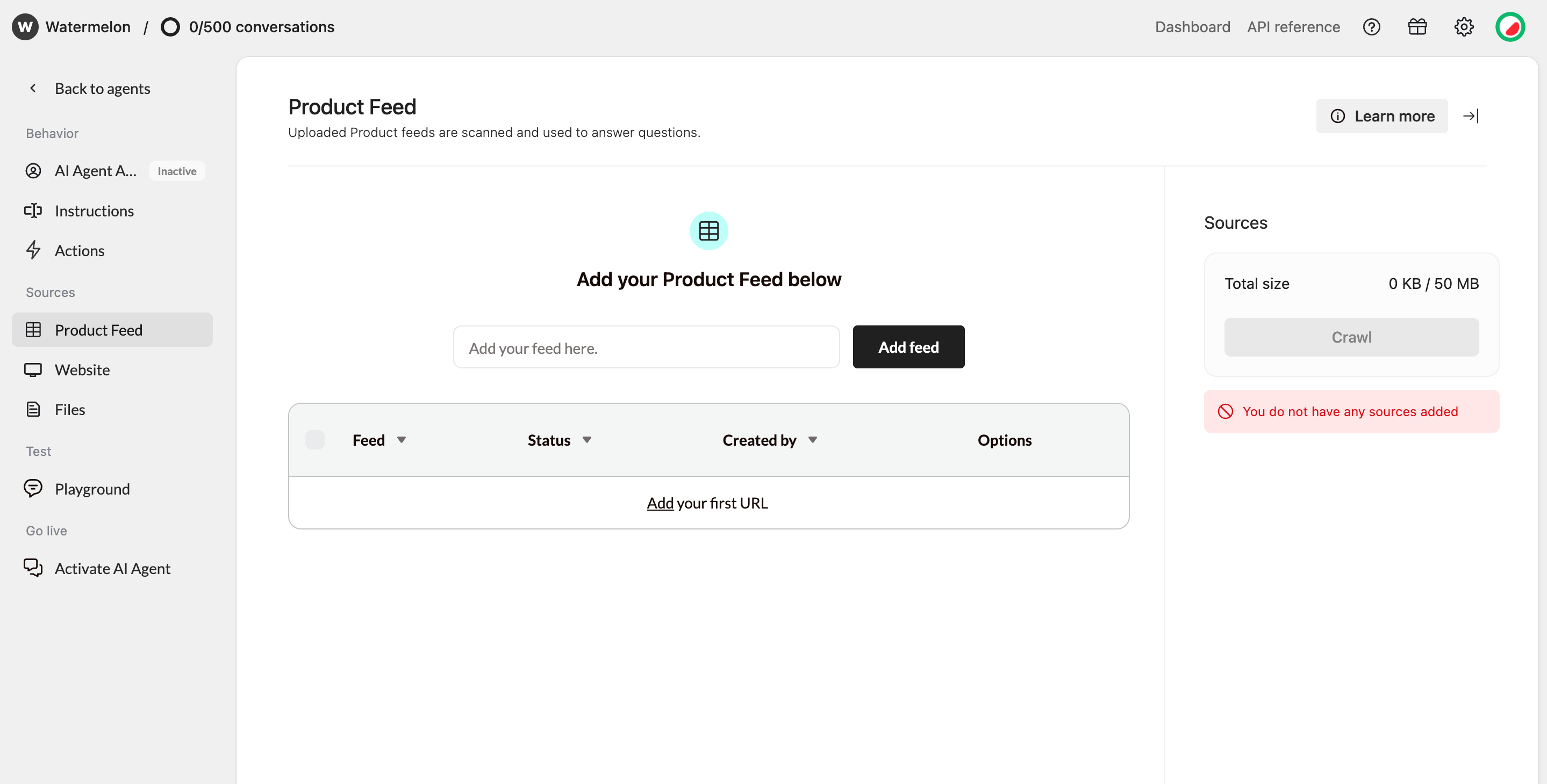 Quickstart Productfeed