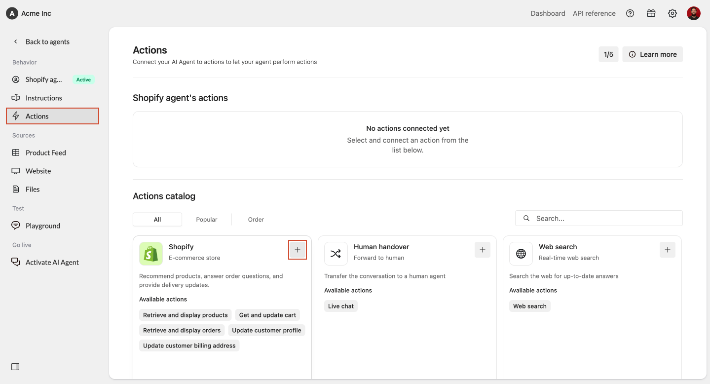 Connect Shopify 2