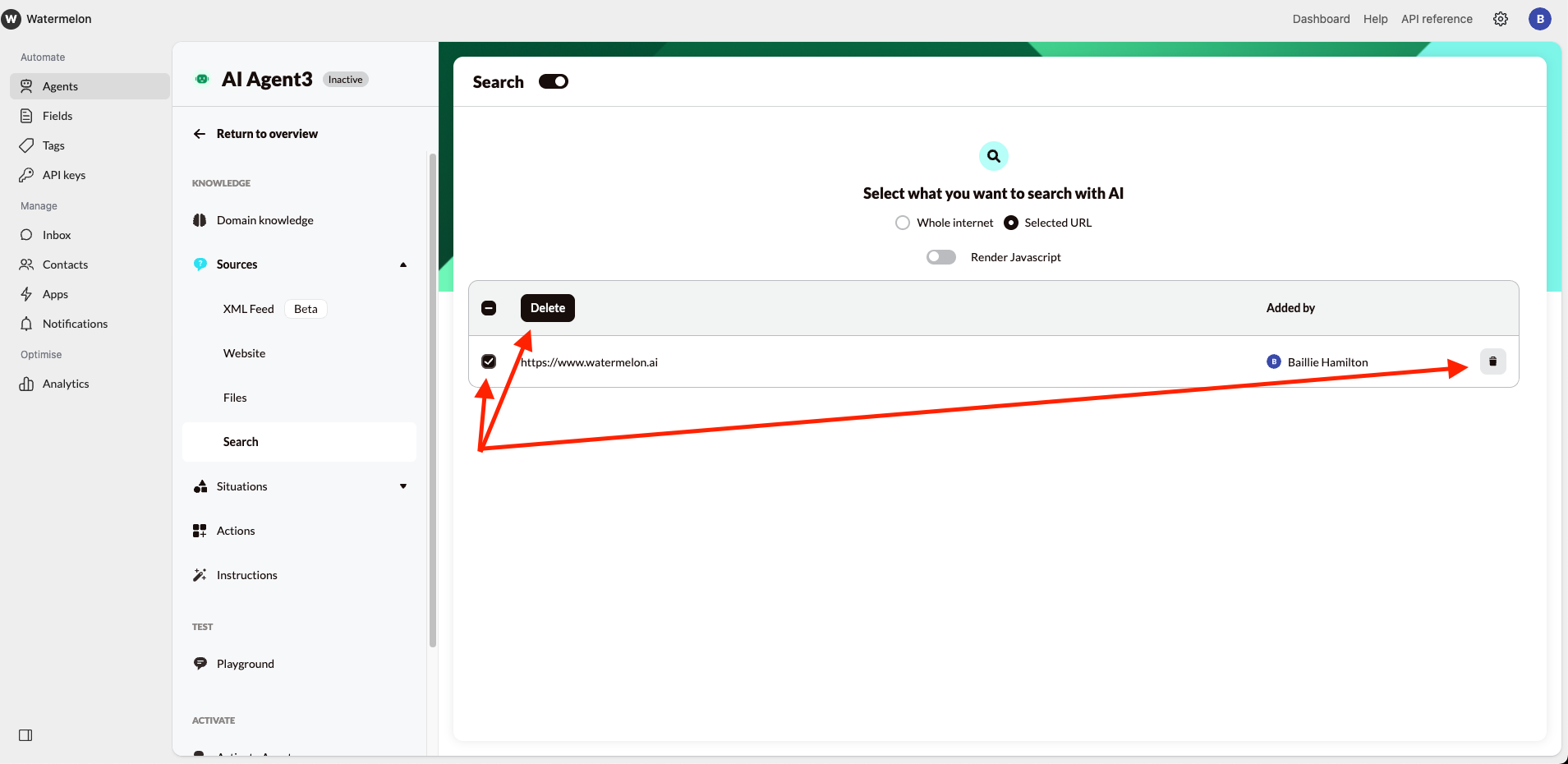 Delete Search Url1 Pn