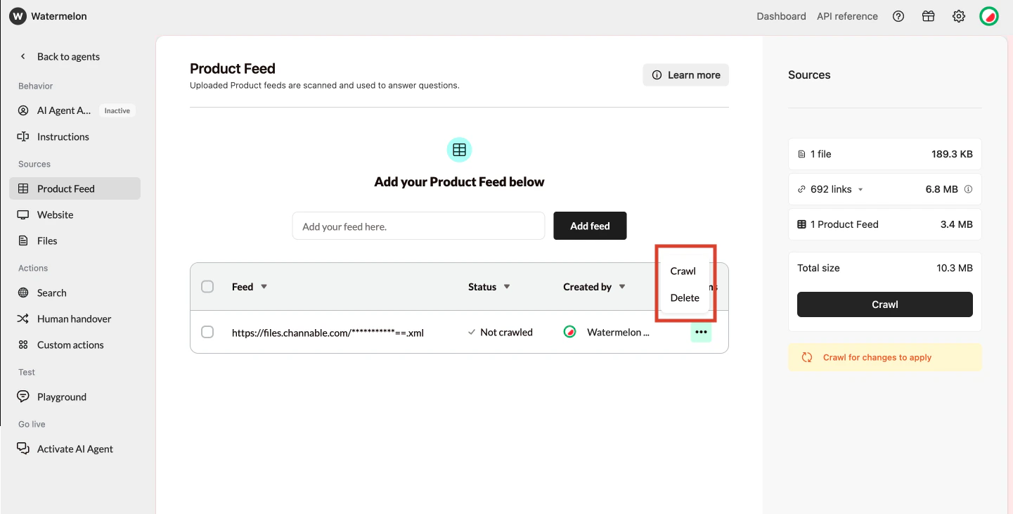 Xml Feed Delete