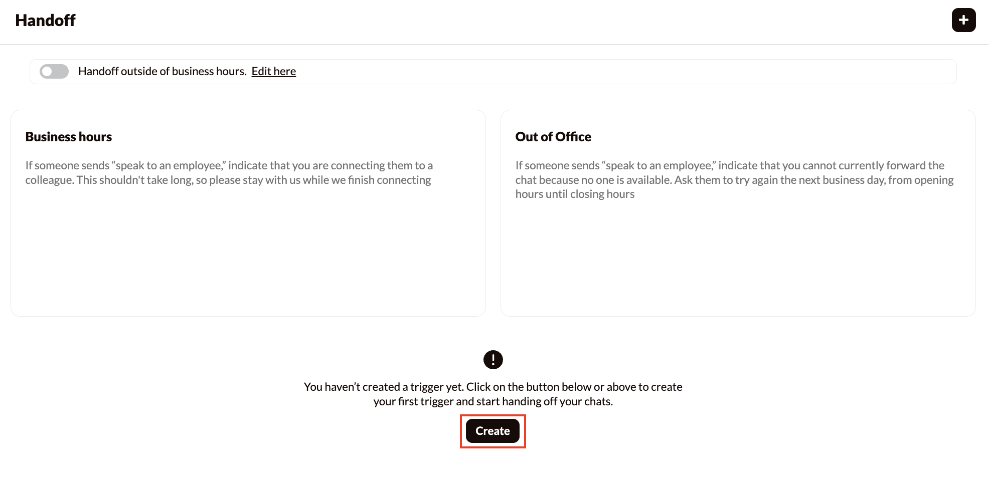 Add Handoff Triggers Create Trigger Pn