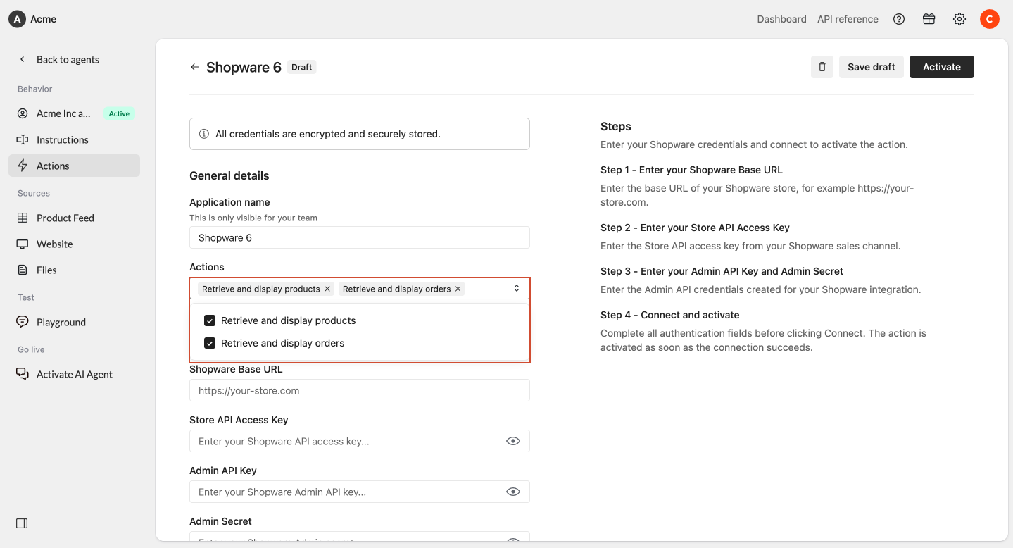 Connect Shopware 4