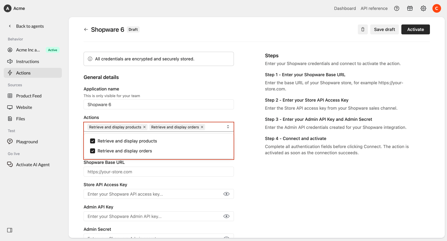 Connect Shopware 4