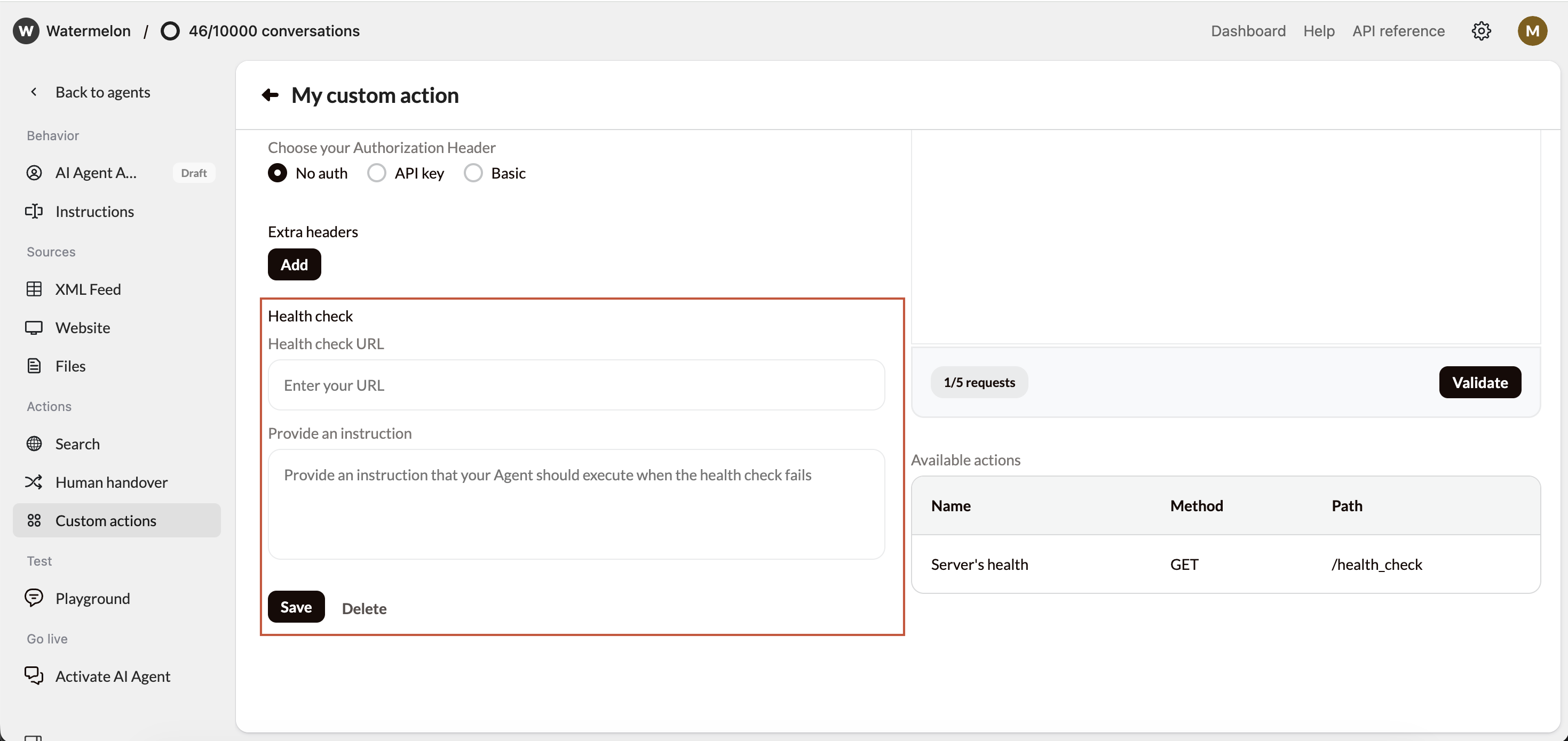 Health Checks - Watermelon documentation
