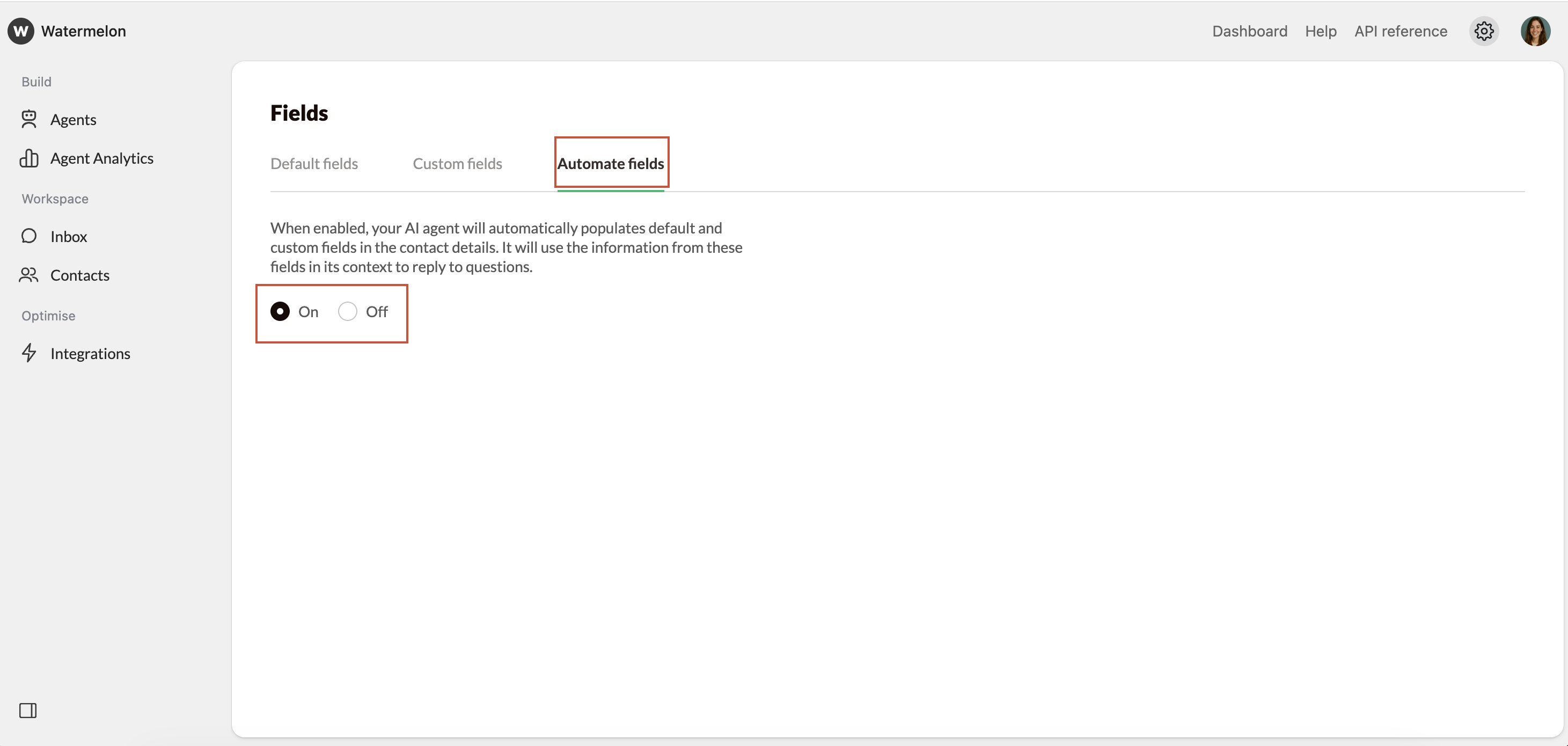 Automatically fill in custom fields - Watermelon documentation