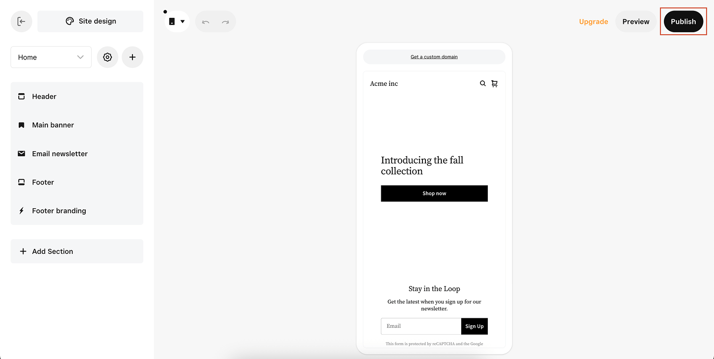 Weebly Publish Pn