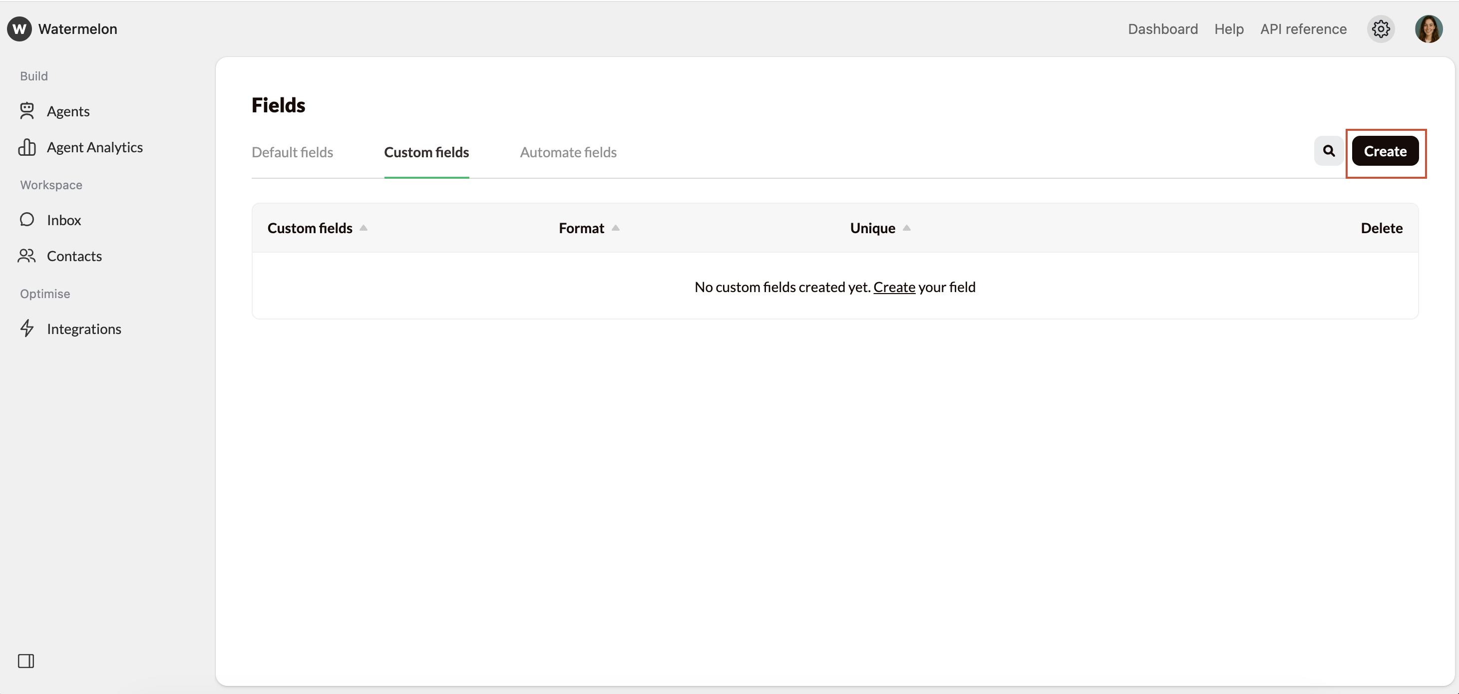 Custom Fields Create