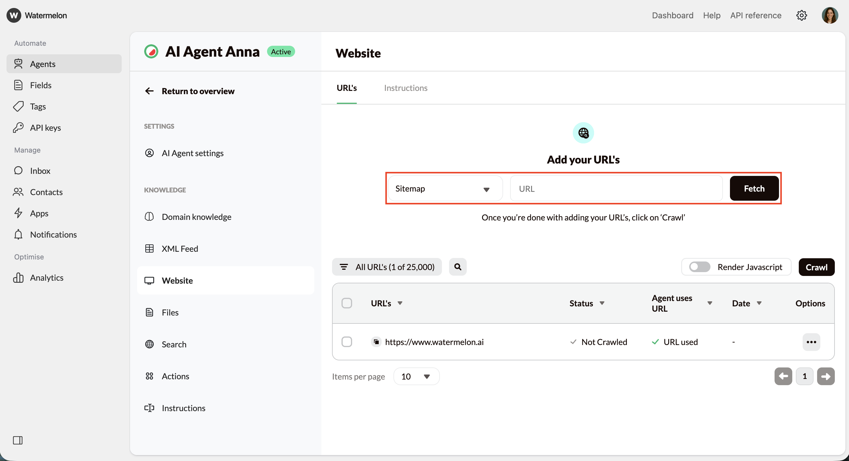 Website Fetch Urls Pn
