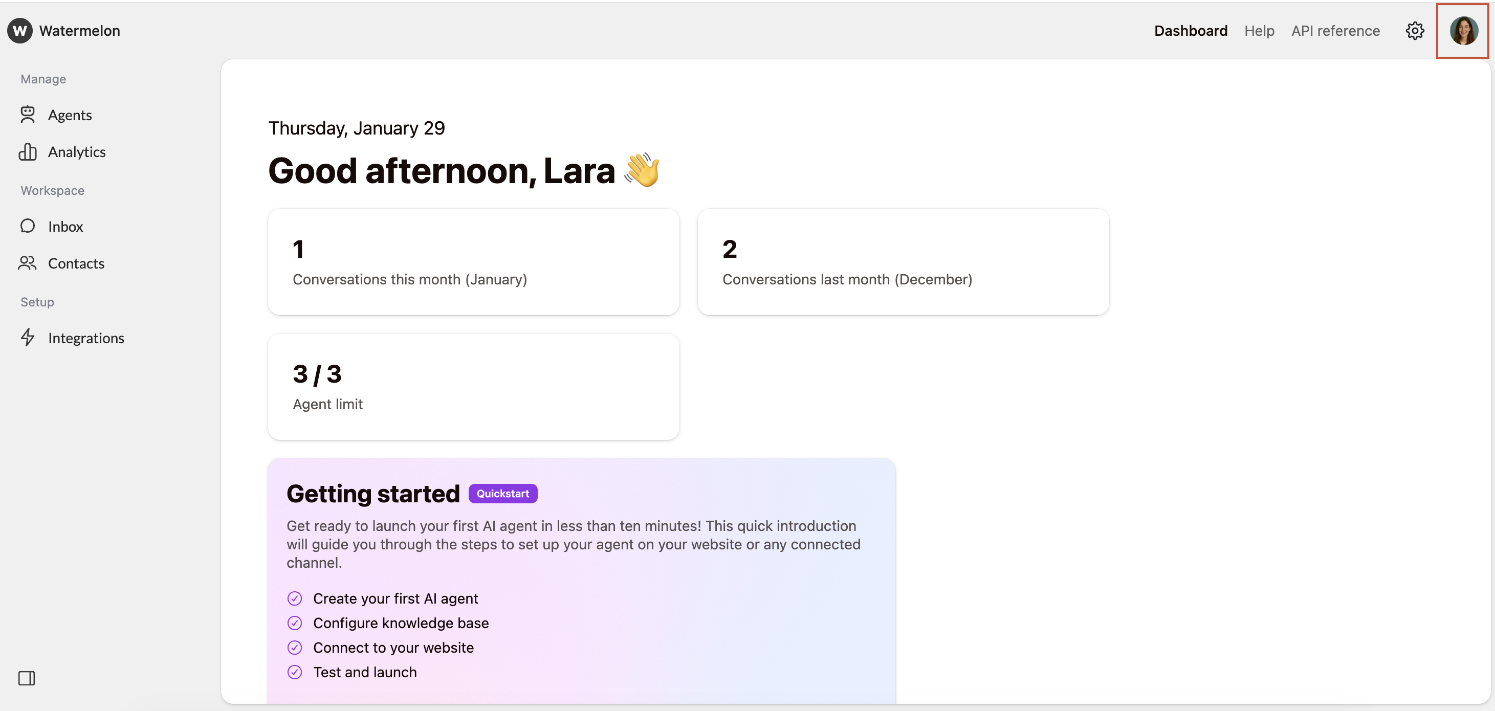 Setting your status - Watermelon documentation