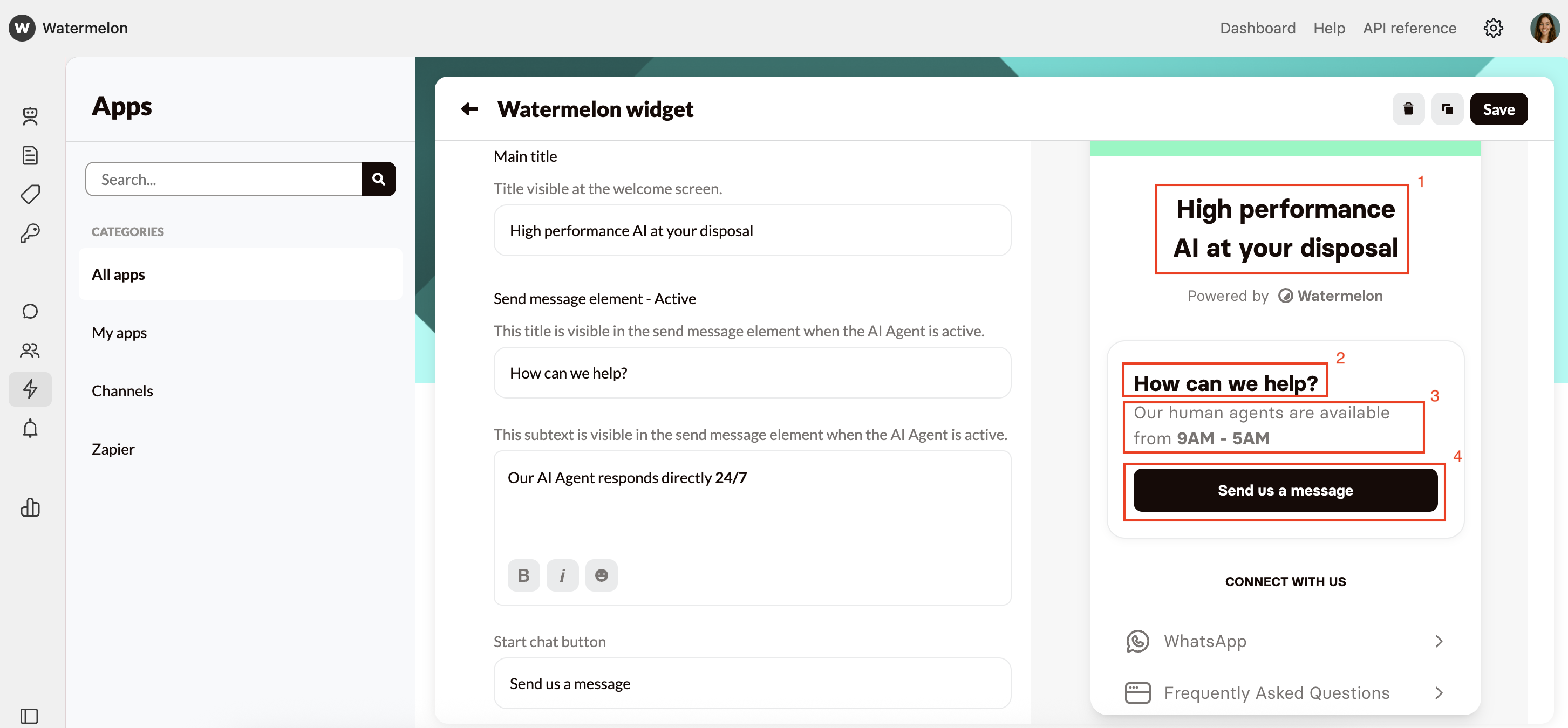 Customize Your Widget Attract Welcome Screen Texts Pn