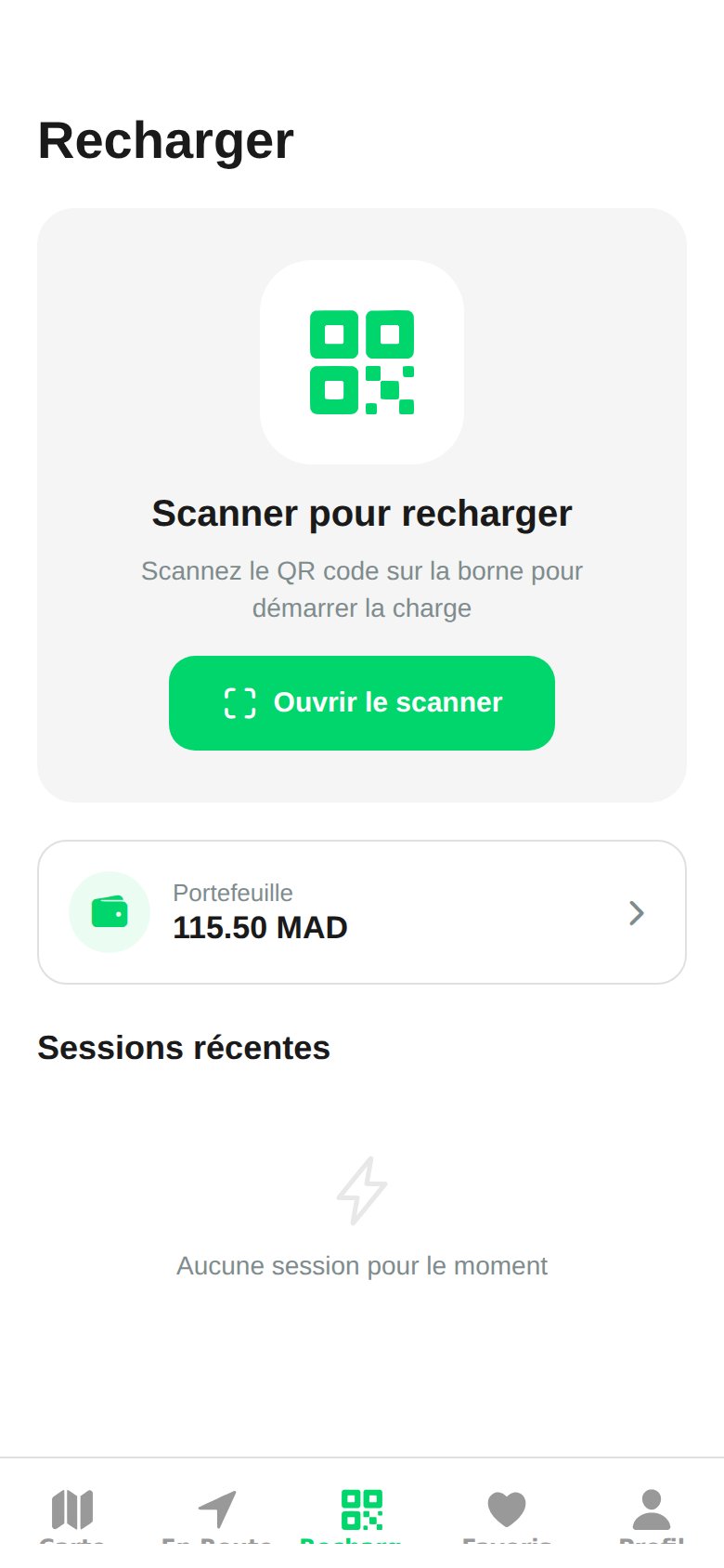 Charge screen in the watt.ma app