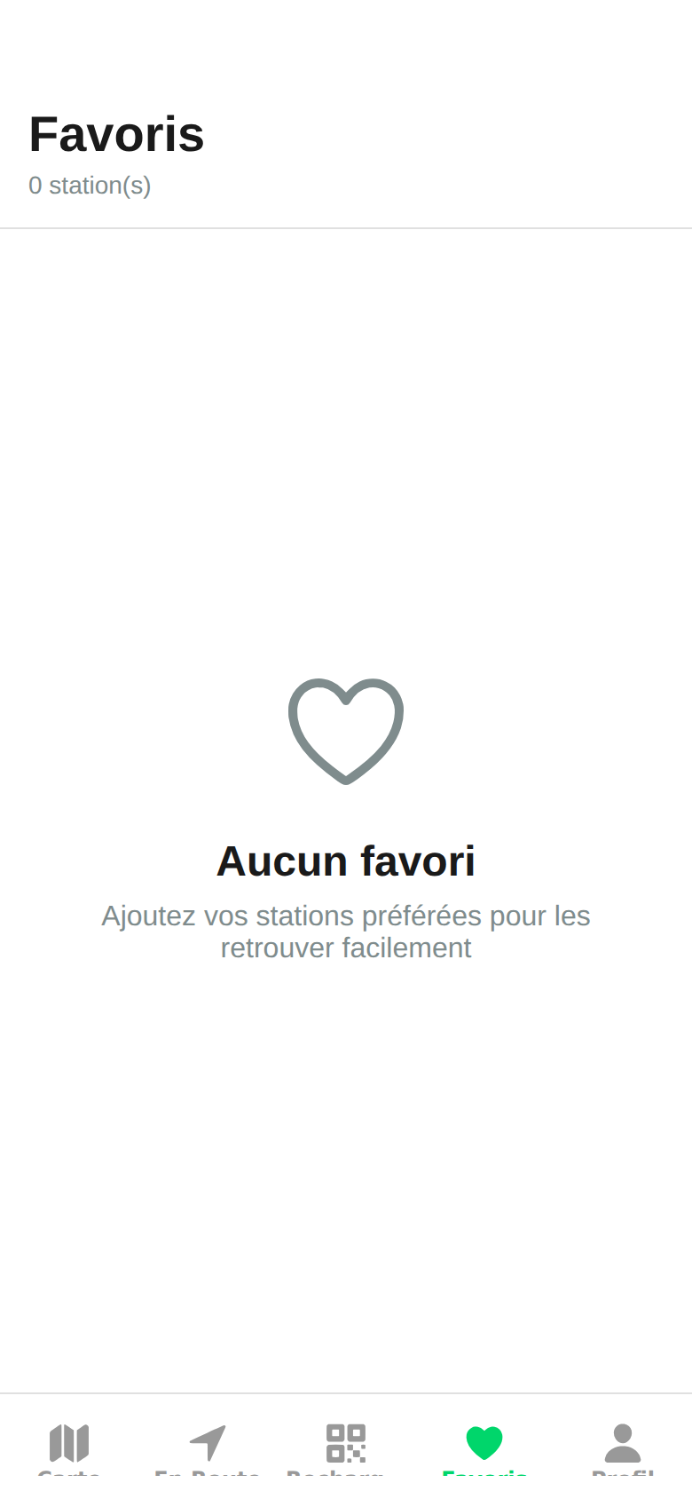 Favorites tab in the watt.ma app