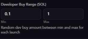 Developer Buy Range