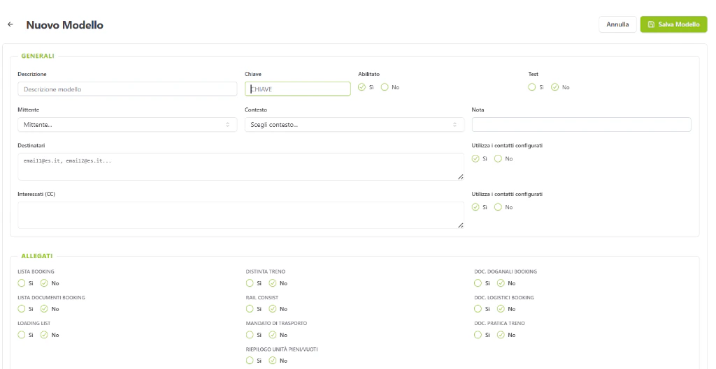 Mail Template Configuration