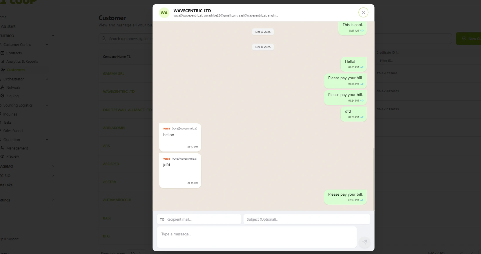 Centralized Supplier Communication