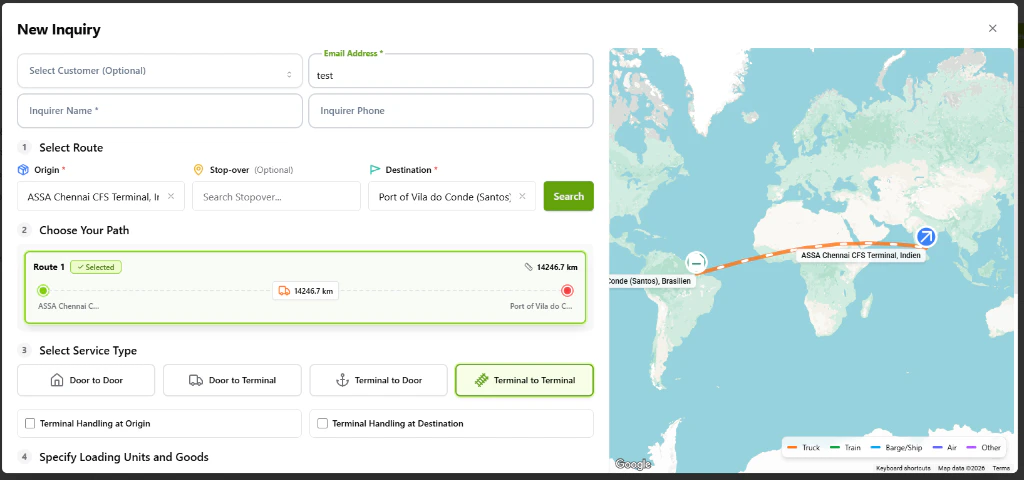 Enhanced New Inquiry Interface