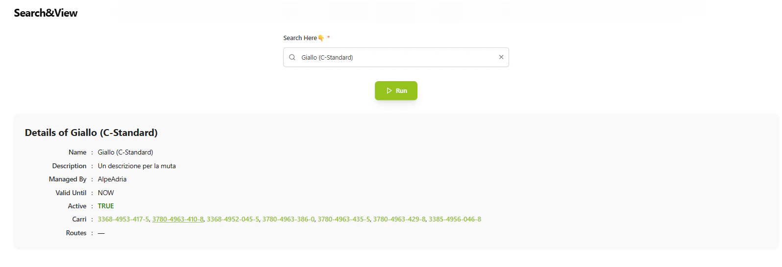 Fleet Search Interface