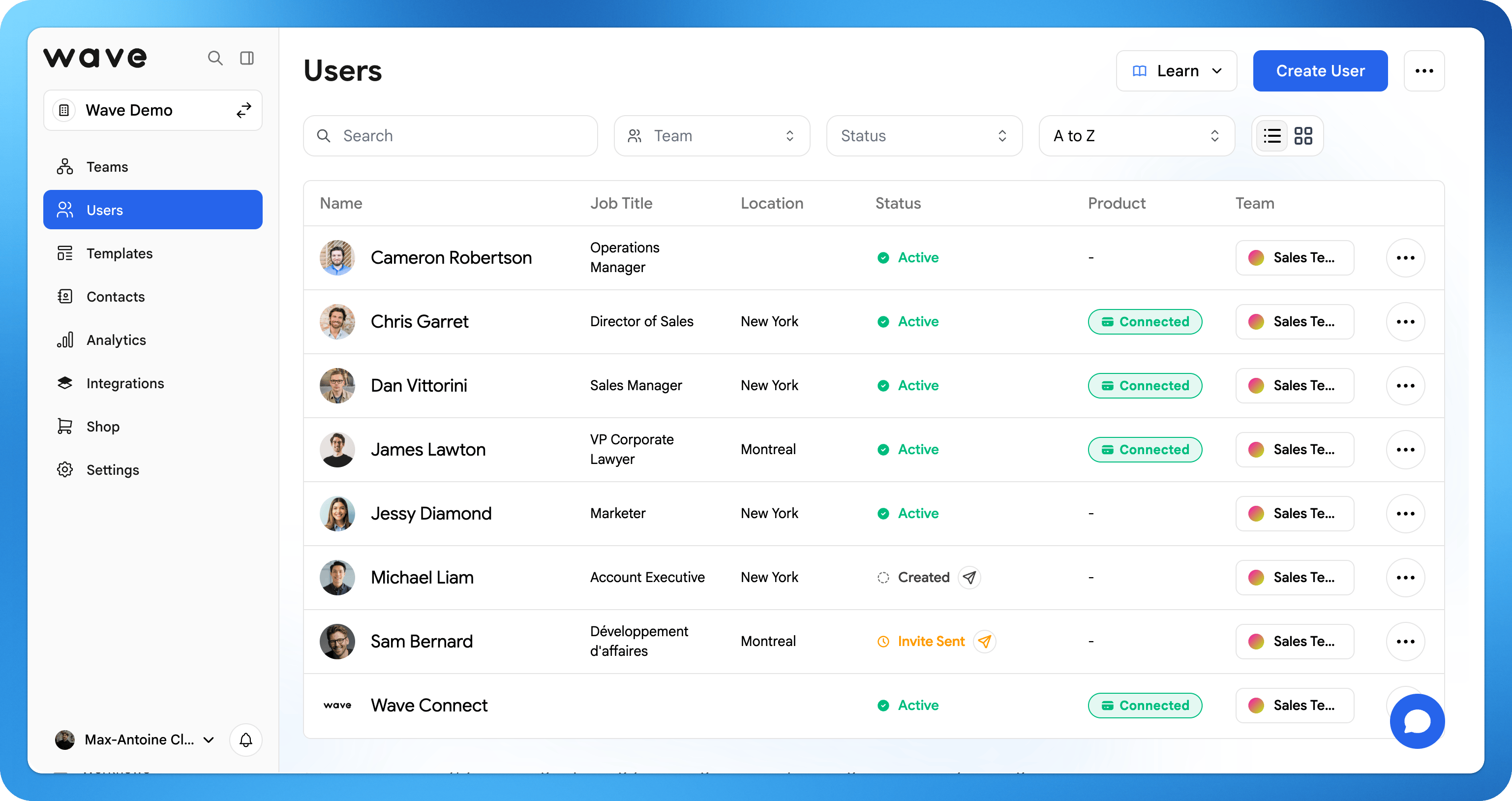 Configurer votre tableau de bord