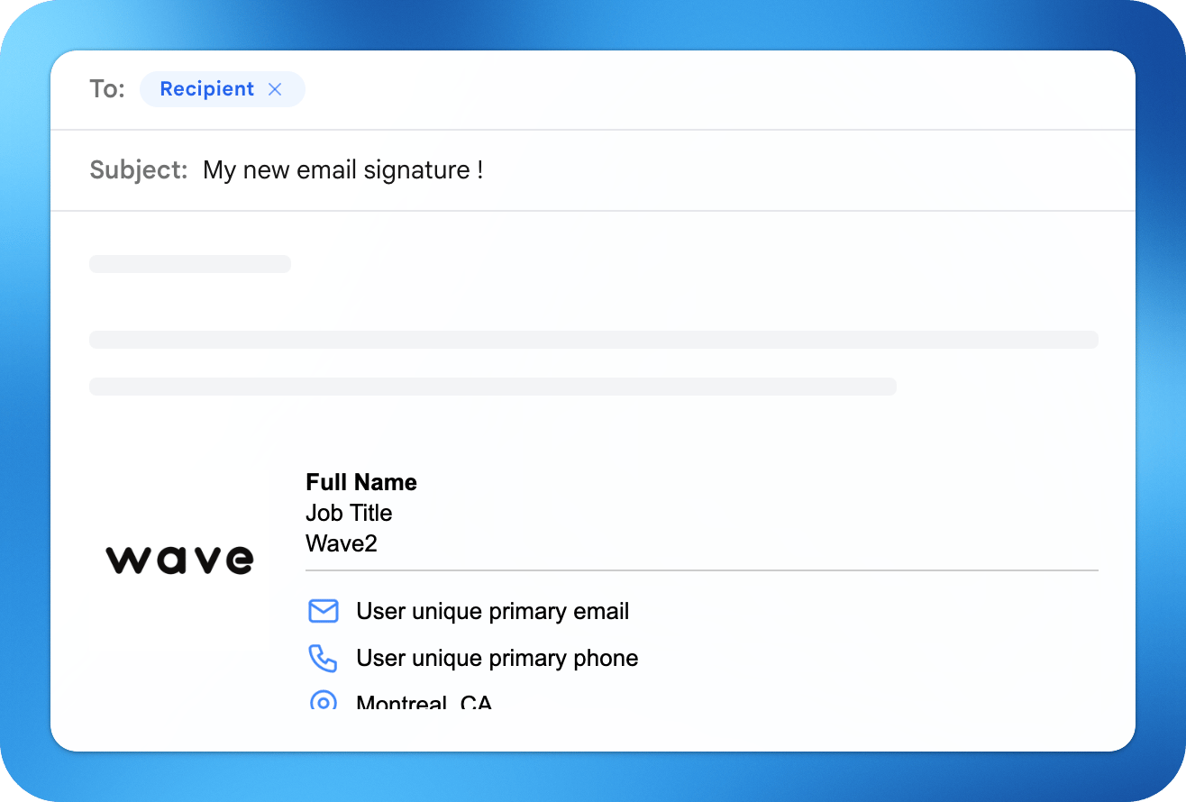 Email signature editor