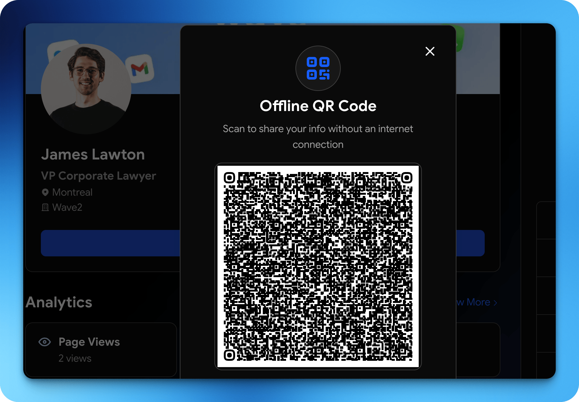 QR code-Anzeige