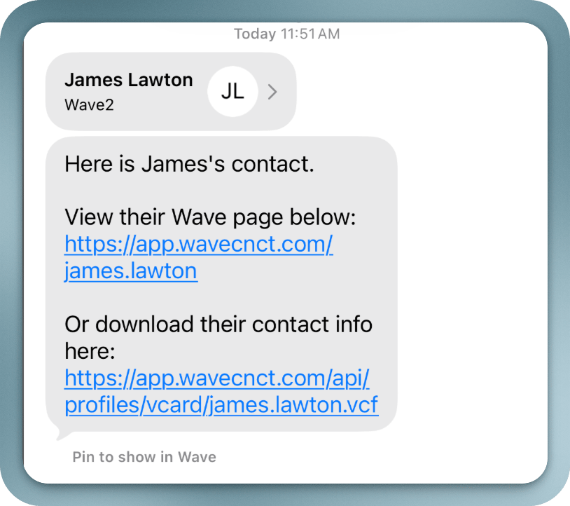 SMS recipient view