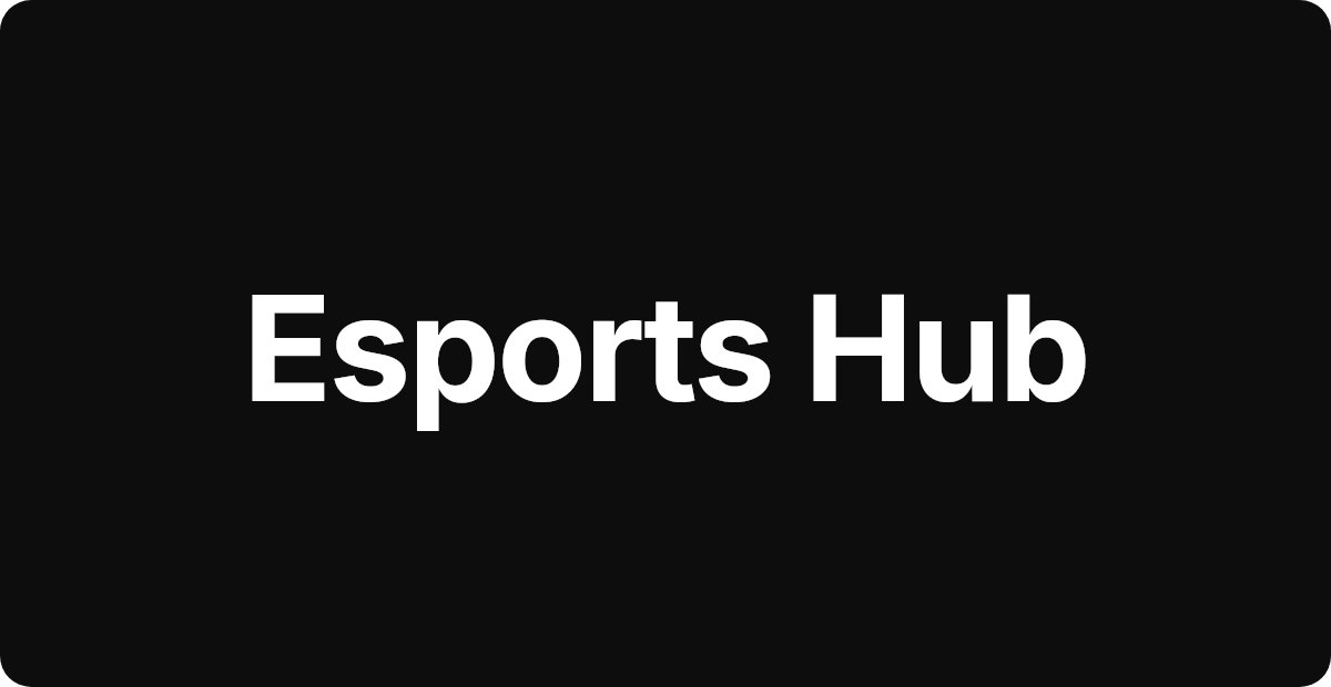 Esports Hub wordmark in white on near-black