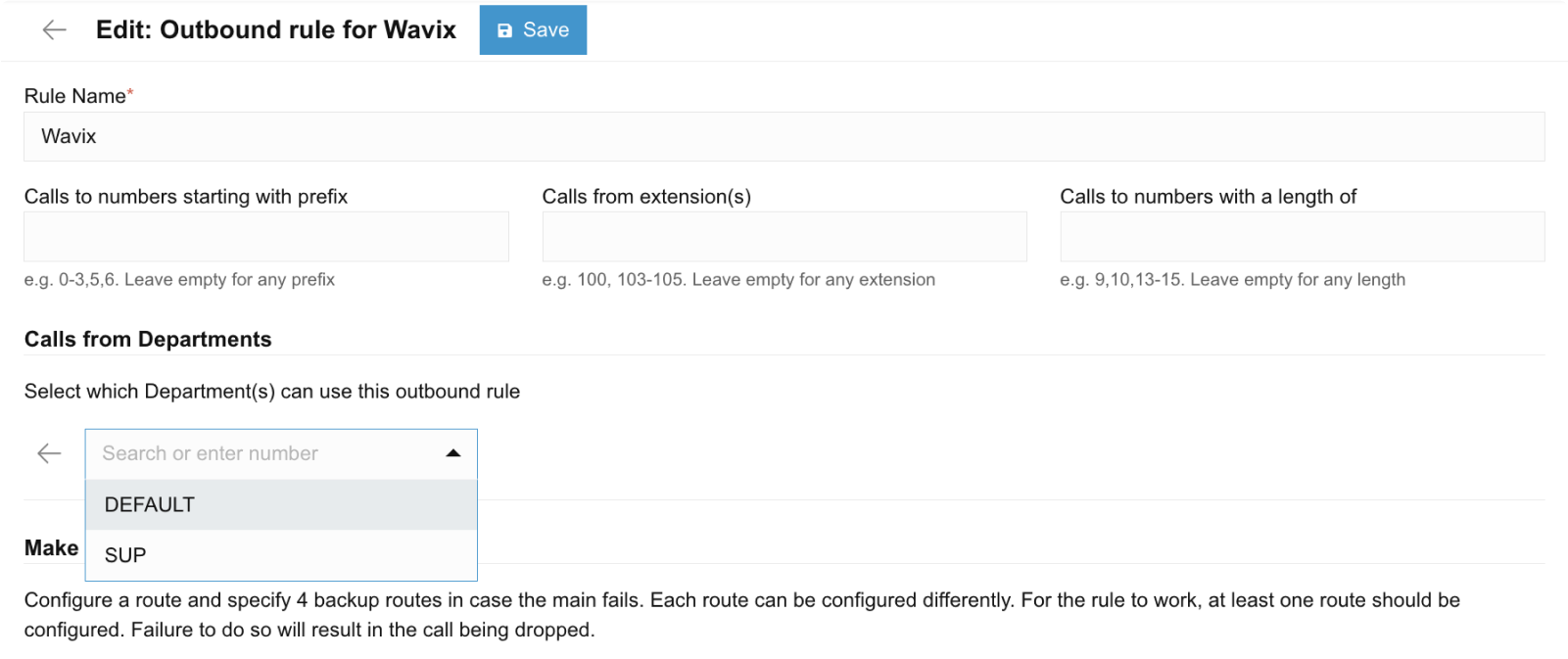 Assign an Outbound Rule to extension